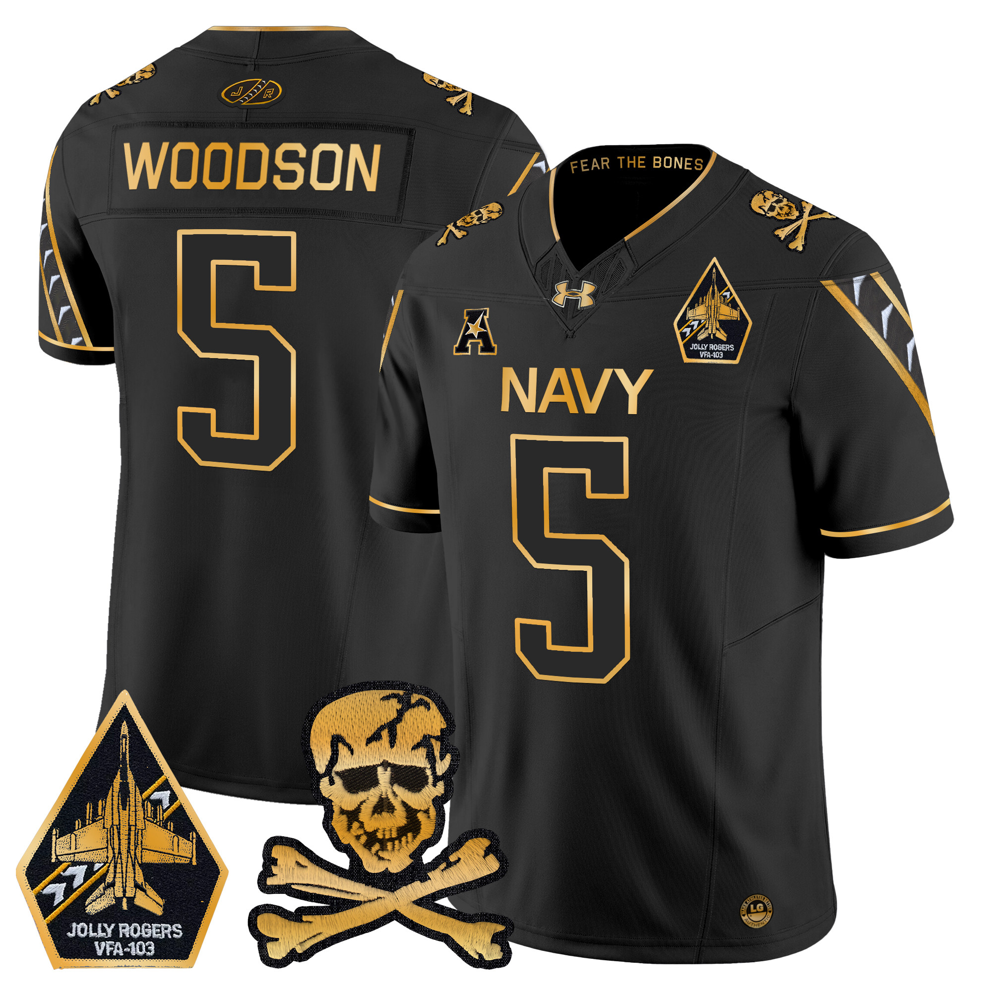 Men's Navy Midshipmen 2024 Gold Vapor Limited Jersey - All Stitched