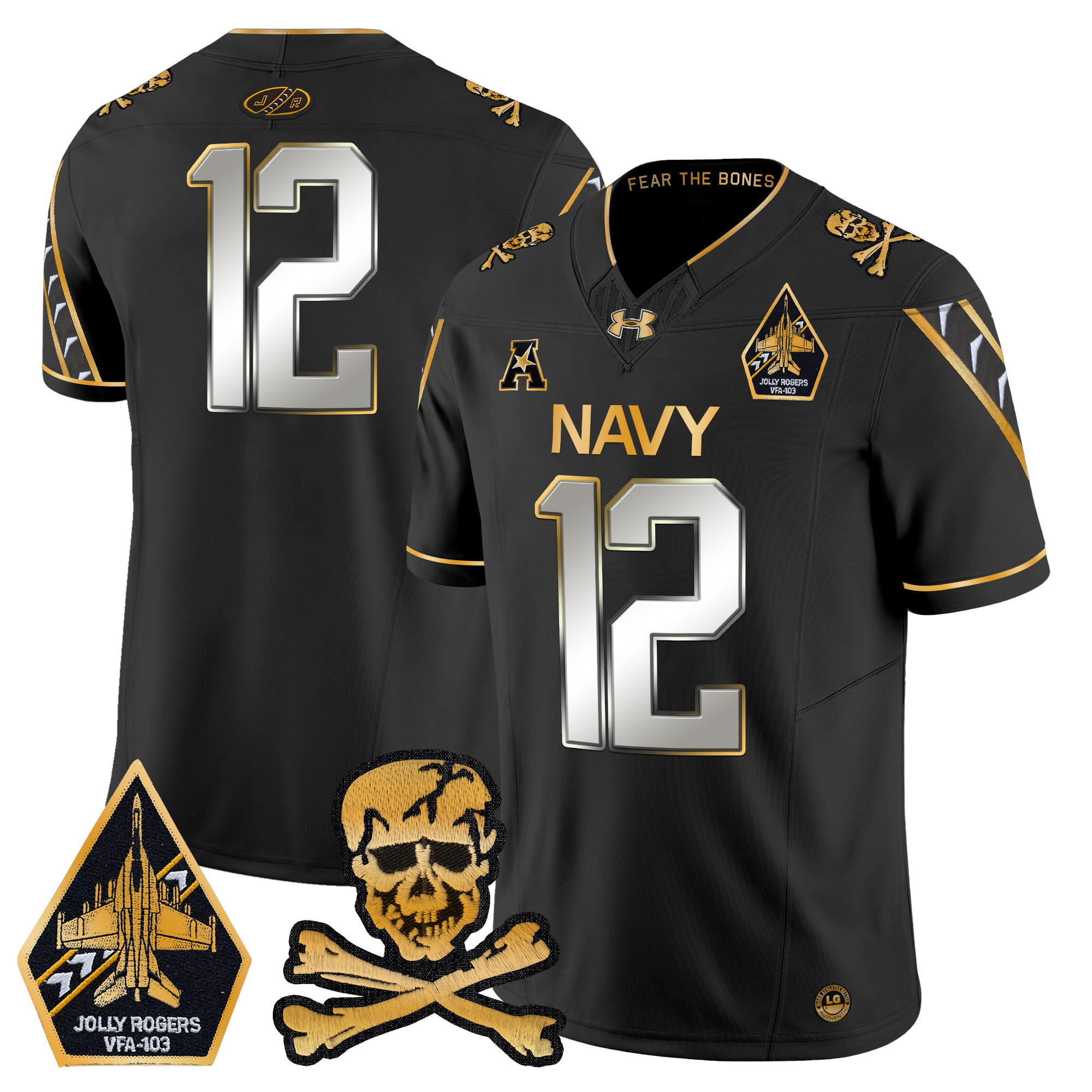Men's Navy Midshipmen 2024 Gold Vapor Limited Jersey - All Stitched