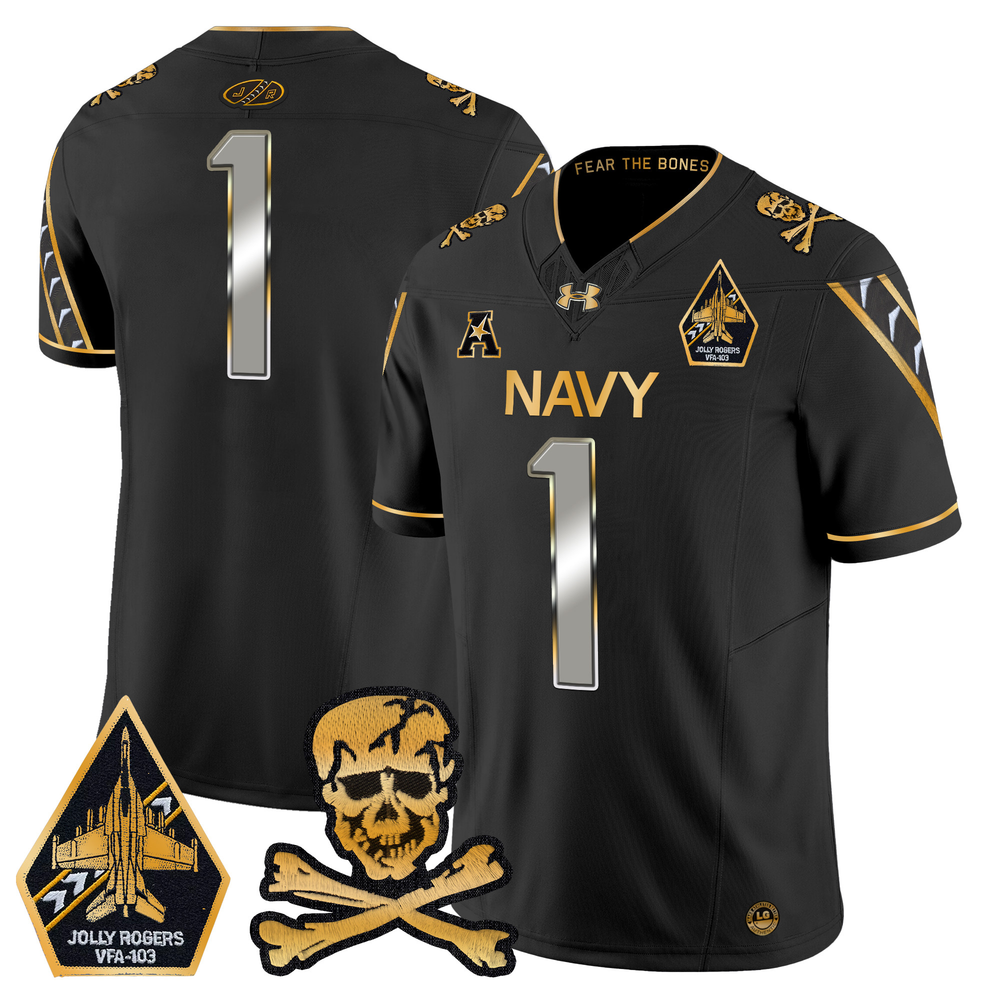 Men's Navy Midshipmen 2024 Gold Vapor Limited Jersey - All Stitched