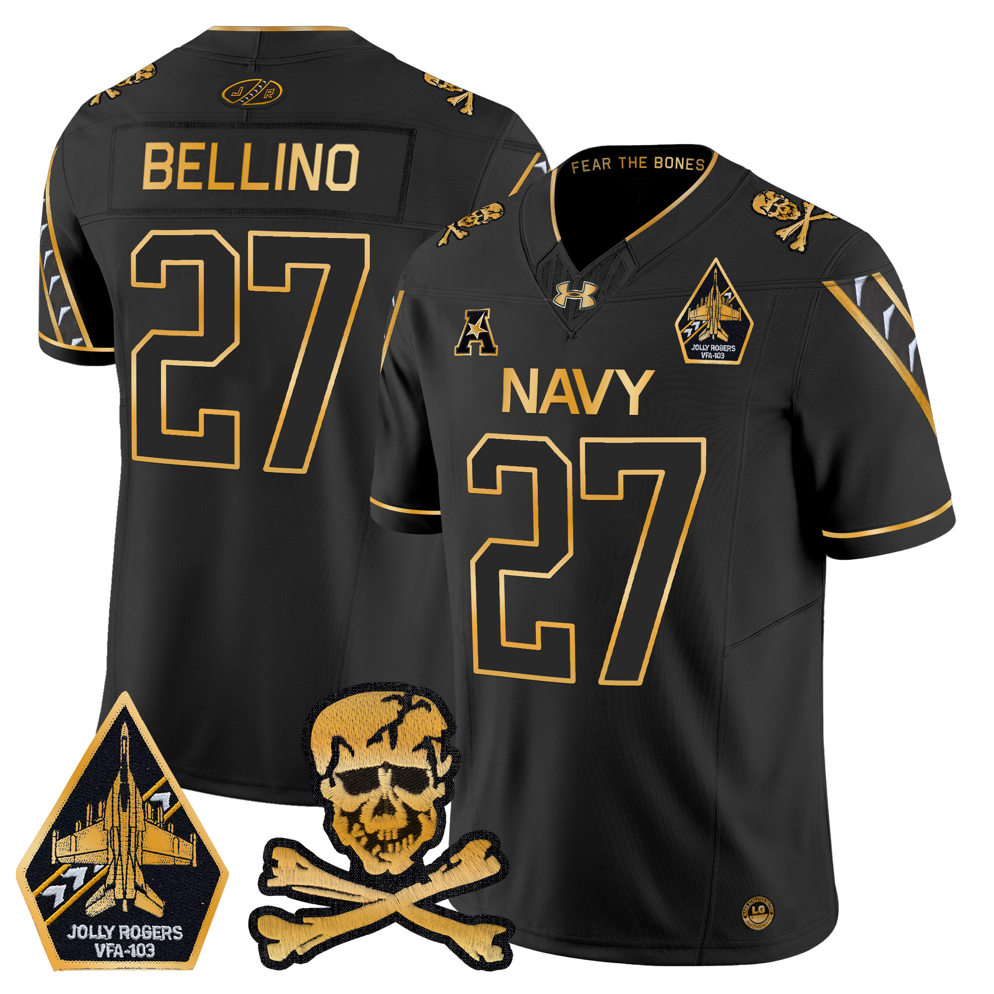 Men's Navy Midshipmen 2024 Gold Vapor Limited Jersey - All Stitched
