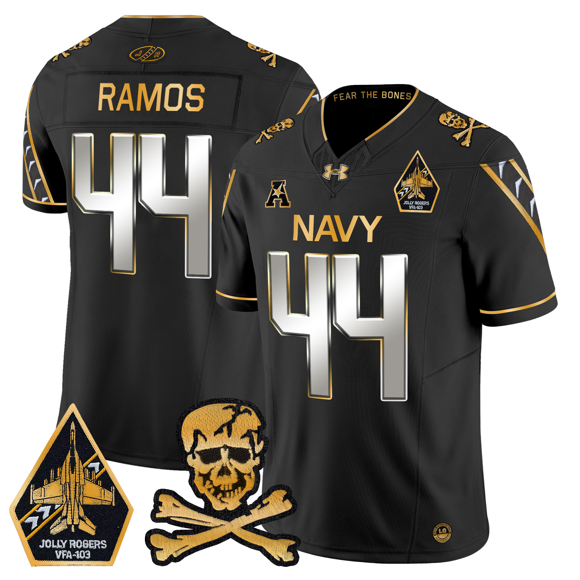 Men's Navy Midshipmen 2024 Gold Vapor Limited Jersey - All Stitched