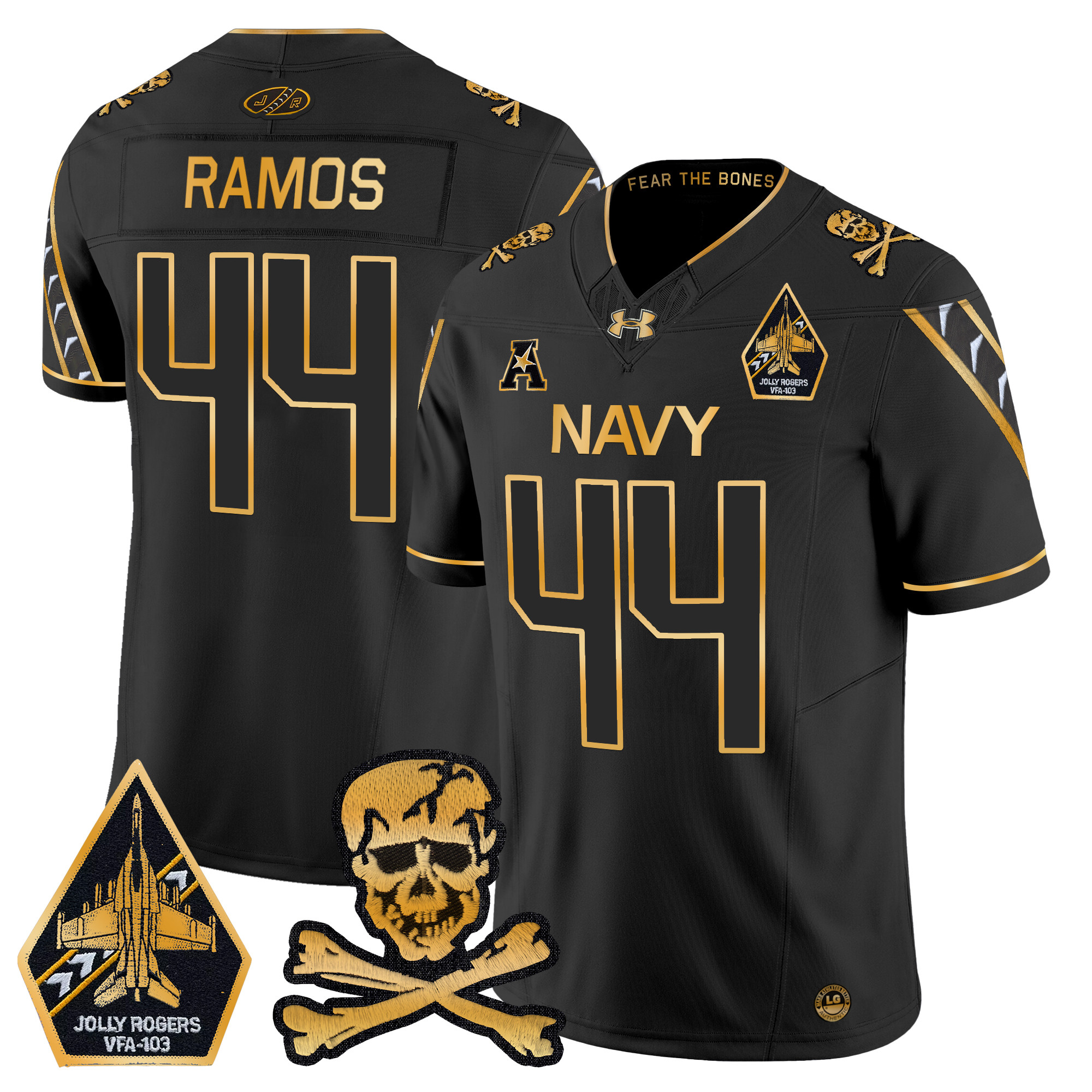 Men's Navy Midshipmen 2024 Gold Vapor Limited Jersey - All Stitched