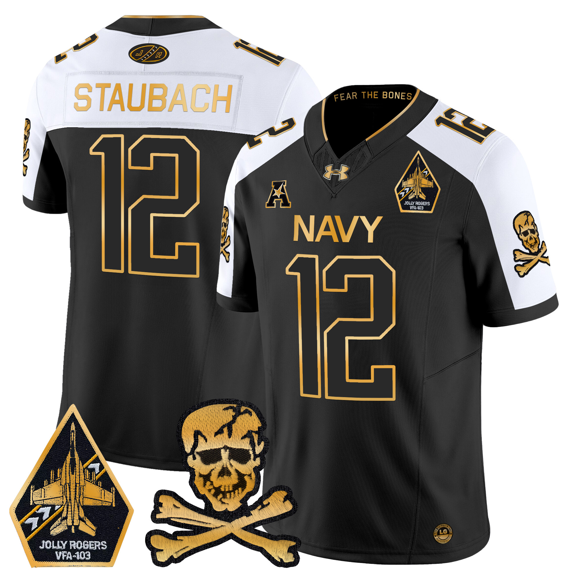Men's Navy Midshipmen 2024 Gold Vapor Limited Jersey - All Stitched