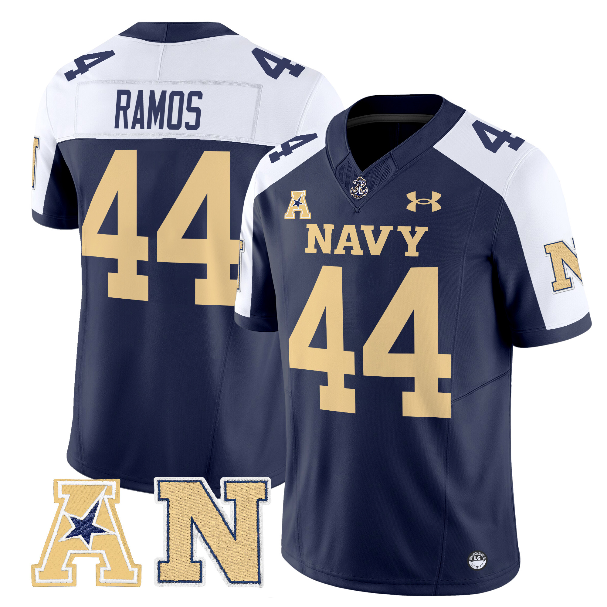 Men's Navy Midshipmen 2024 Vapor Limited Jersey V2 - All Stitched