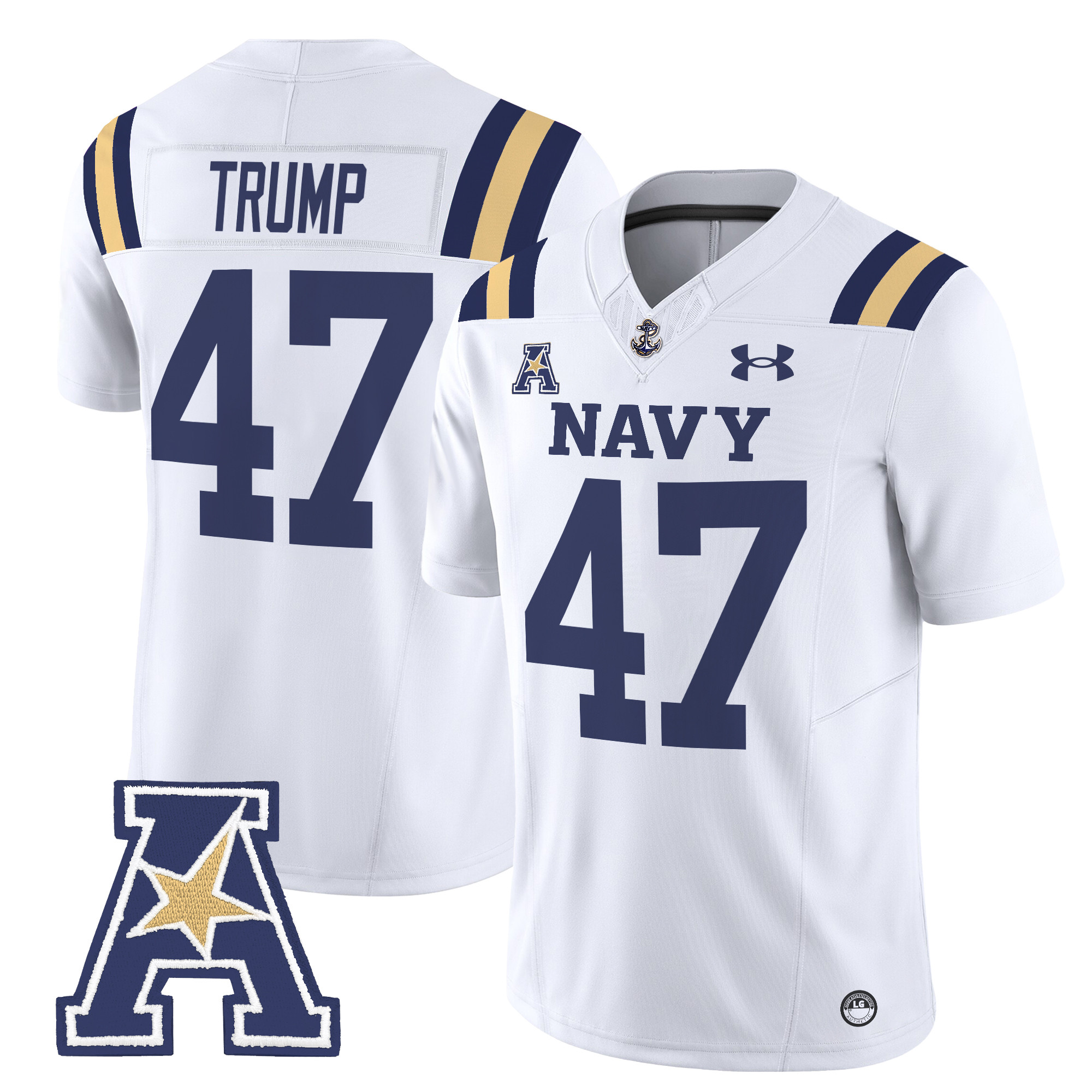 Men's Navy Midshipmen 2024 Vapor Limited Jersey V2 - All Stitched