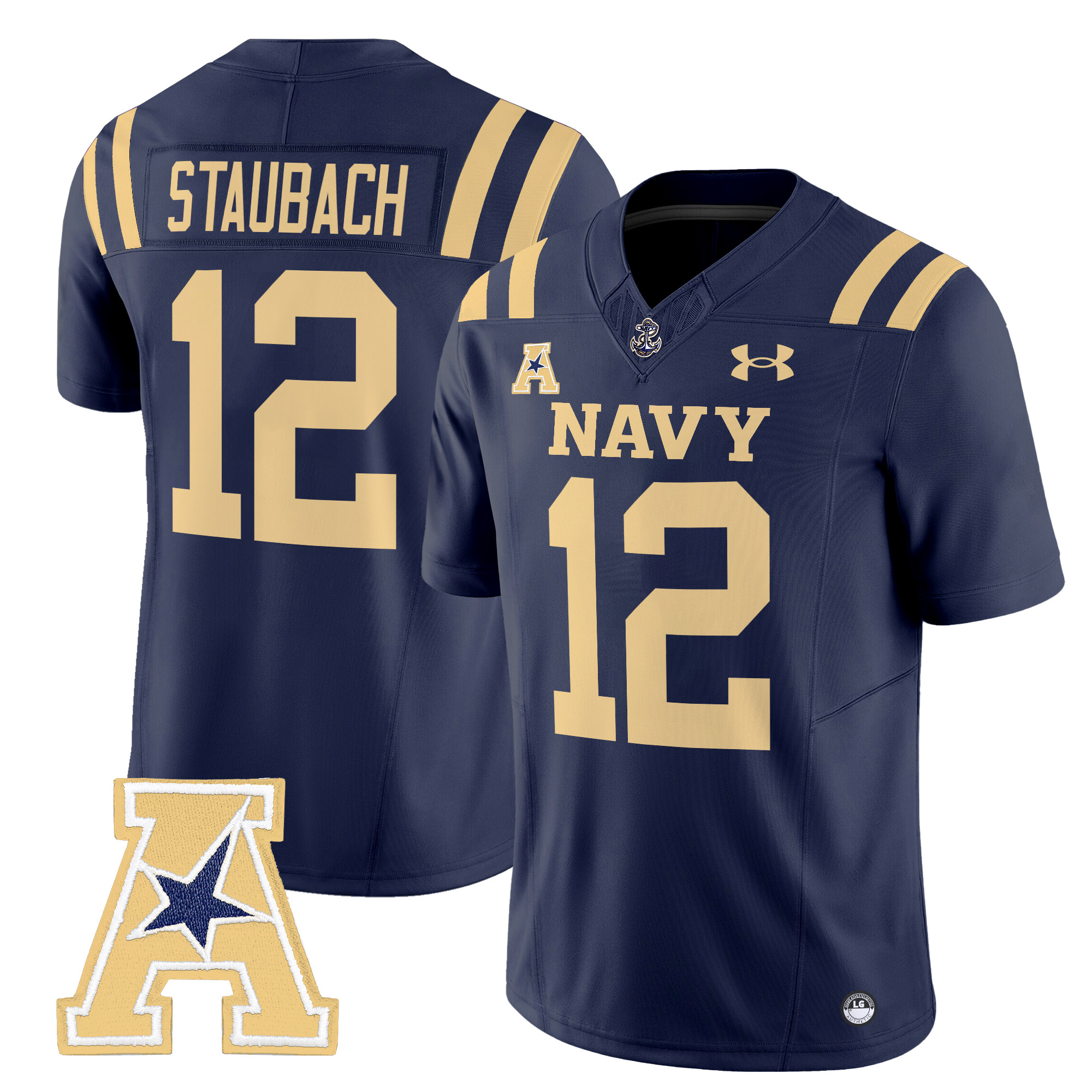 Men's Navy Midshipmen 2024 Vapor Limited Jersey V2 - All Stitched