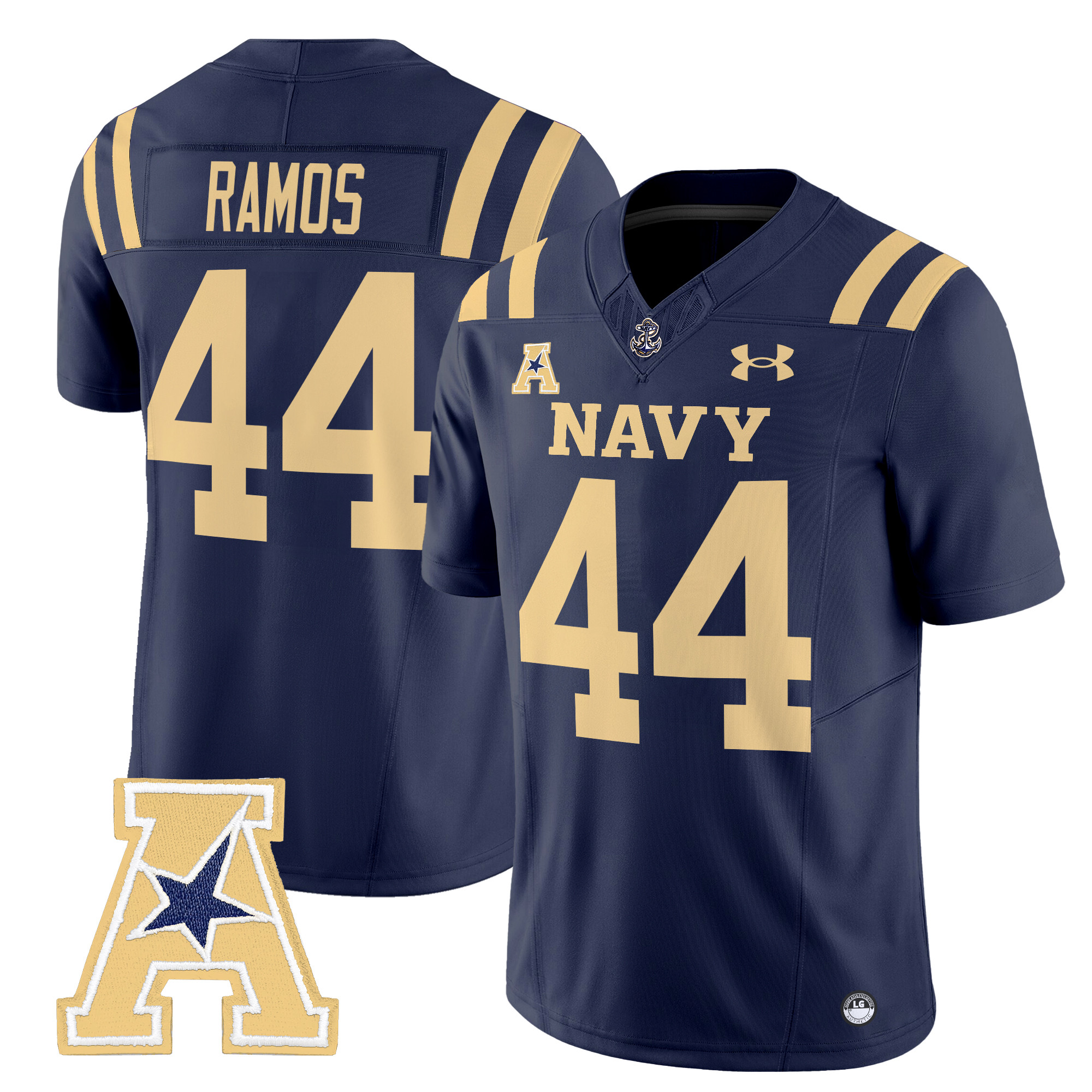 Men's Navy Midshipmen 2024 Vapor Limited Jersey V2 - All Stitched