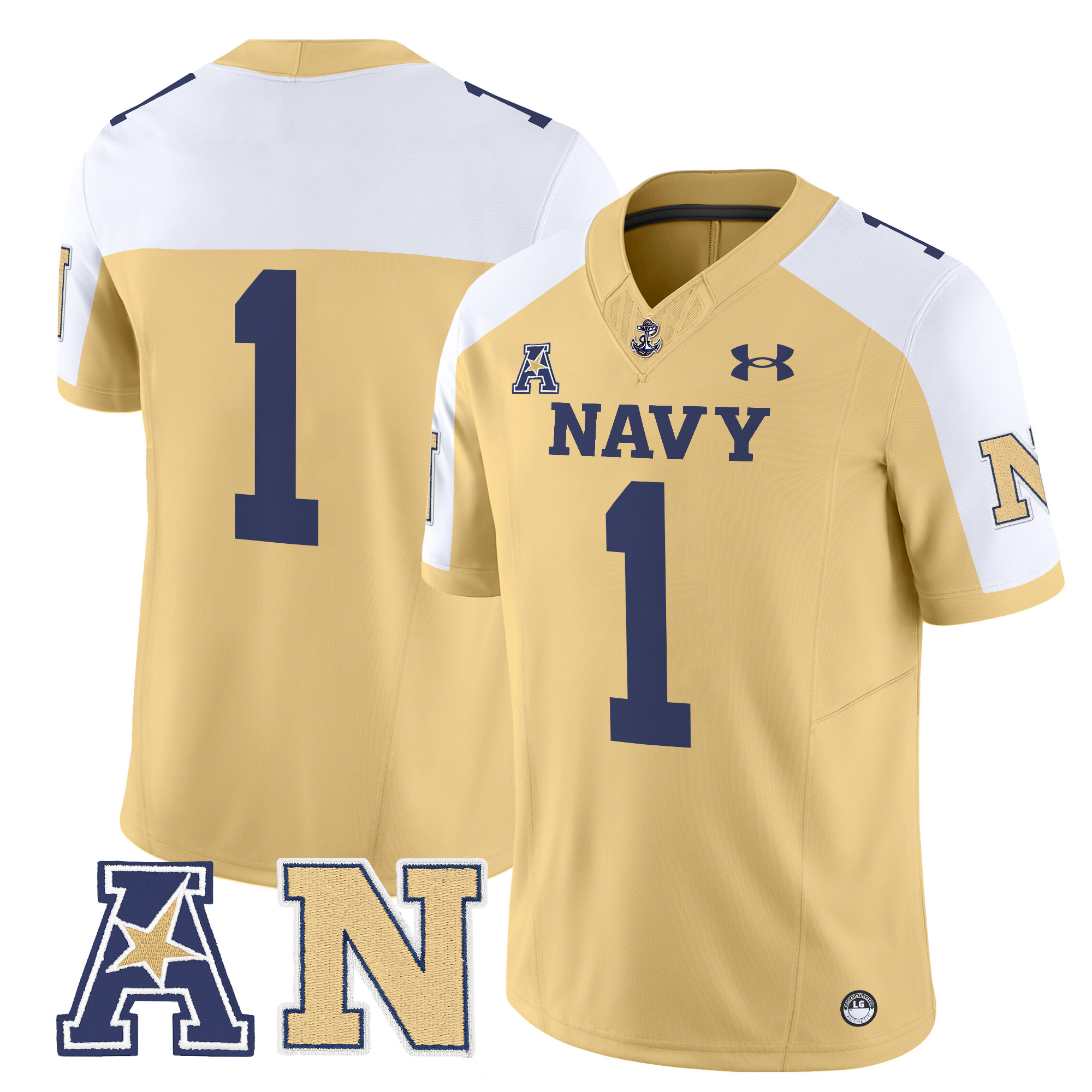 Men's Navy Midshipmen 2024 Vapor Limited Jersey V2 - All Stitched