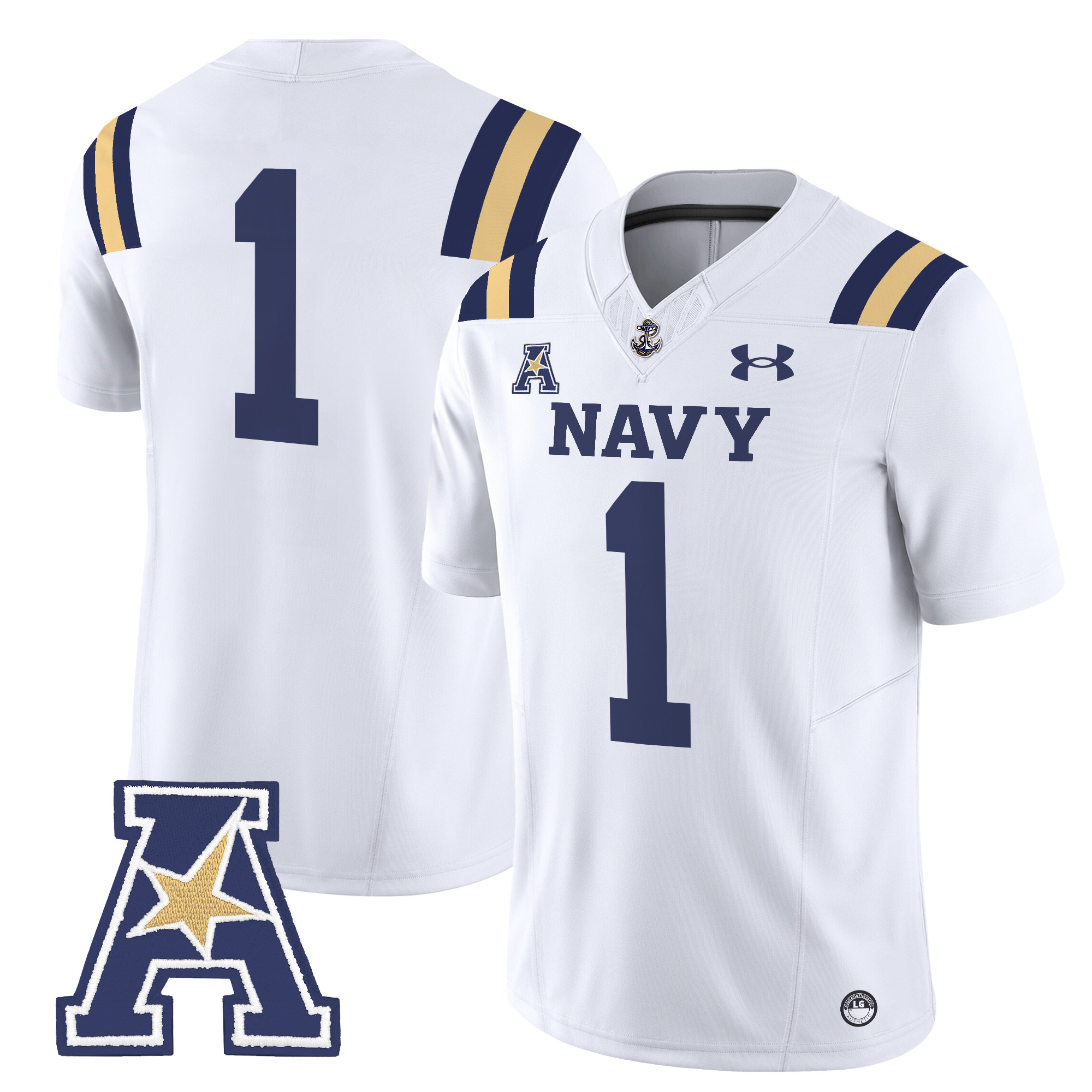 Men's Navy Midshipmen 2024 Vapor Limited Jersey V2 - All Stitched