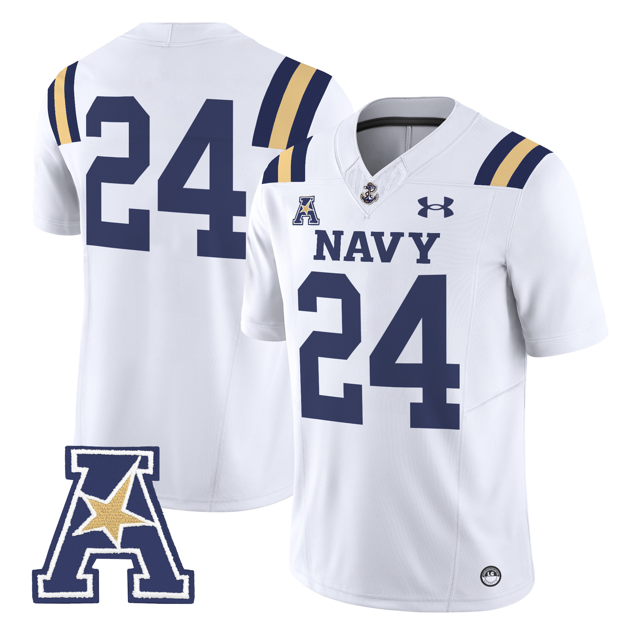 Men's Navy Midshipmen 2024 Vapor Limited Jersey V2 - All Stitched