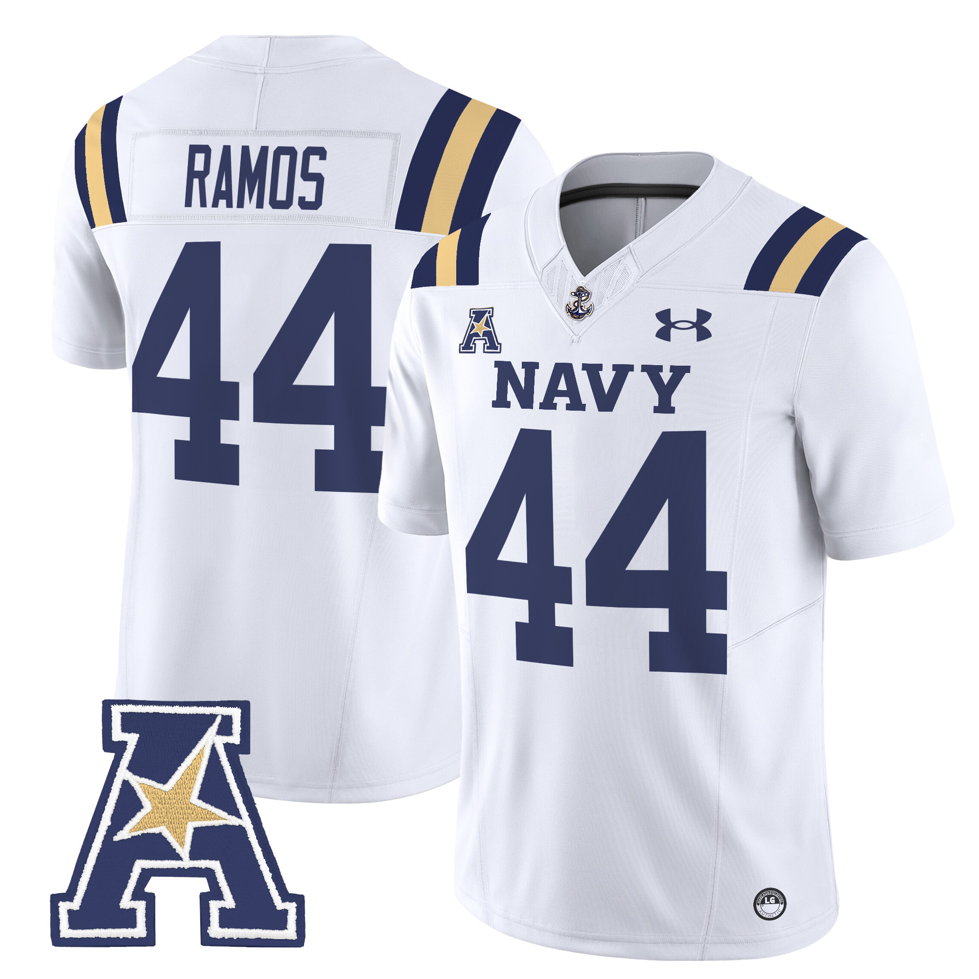 Men's Navy Midshipmen 2024 Vapor Limited Jersey V2 - All Stitched