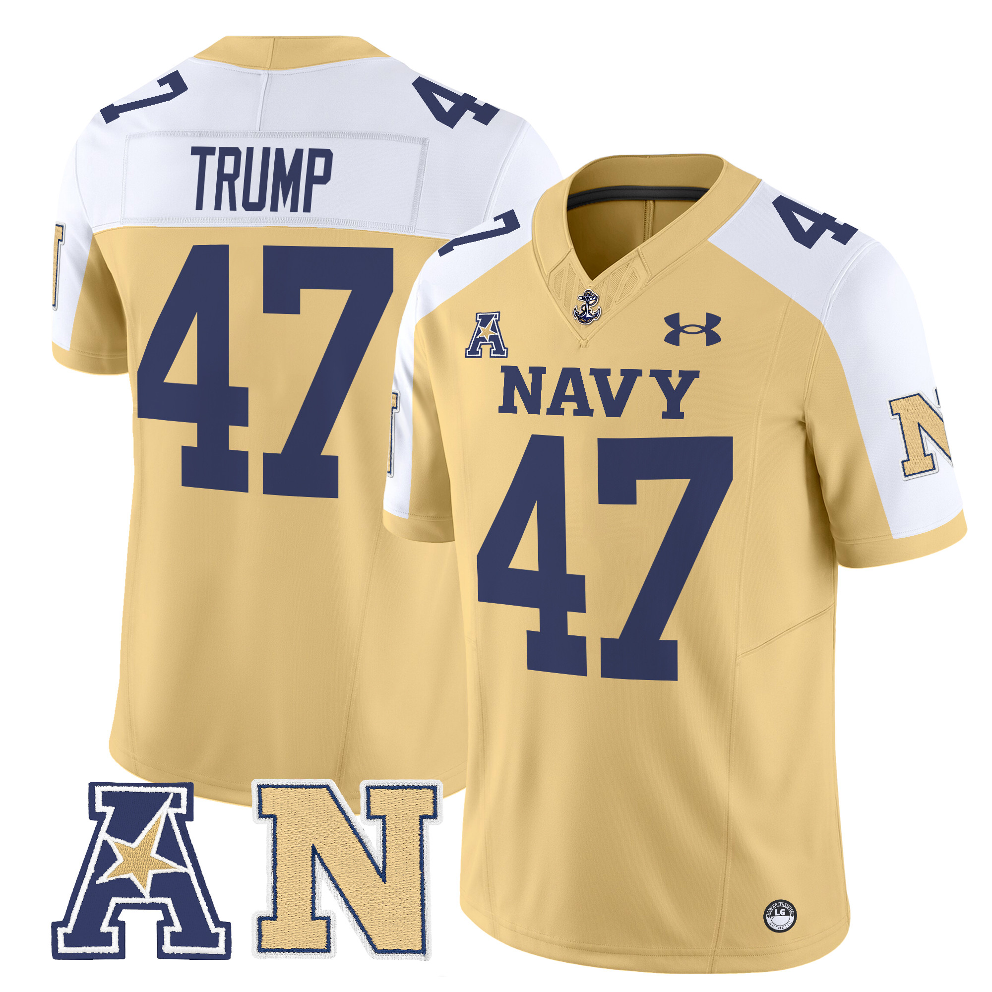 Men's Navy Midshipmen 2024 Vapor Limited Jersey V2 - All Stitched