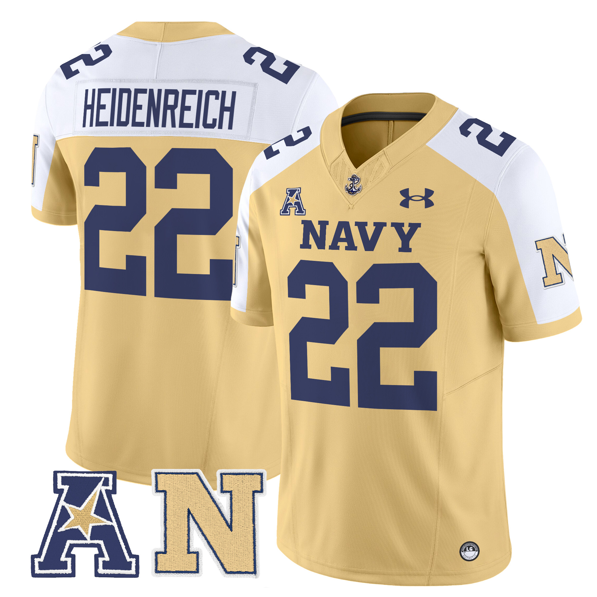 Men's Navy Midshipmen 2024 Vapor Limited Jersey V2 - All Stitched
