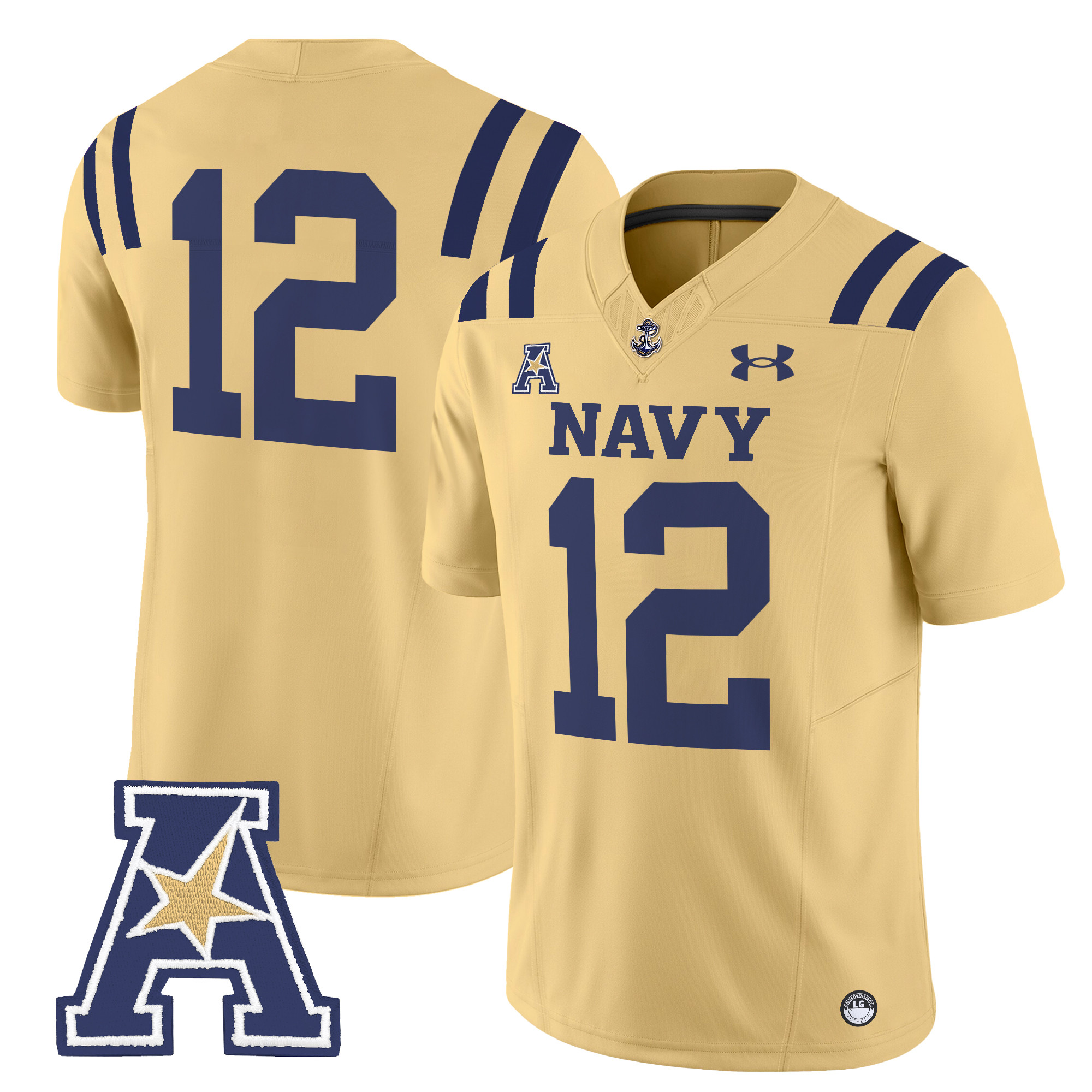 Men's Navy Midshipmen 2024 Vapor Limited Jersey V2 - All Stitched