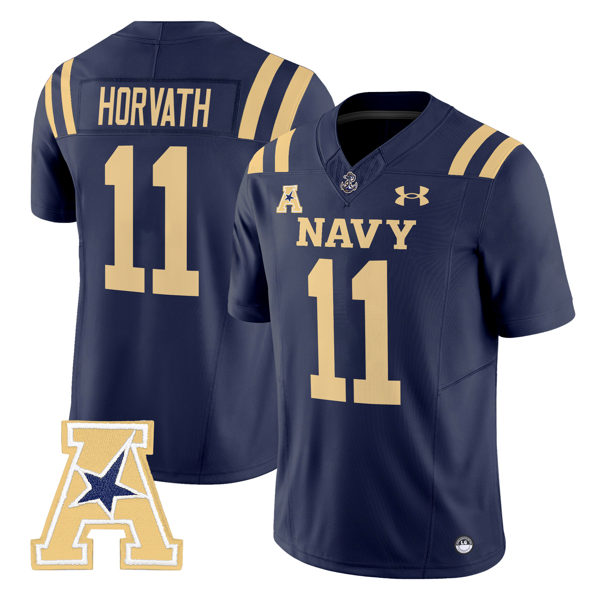 Men's Navy Midshipmen 2024 Vapor Limited Jersey V2 - All Stitched