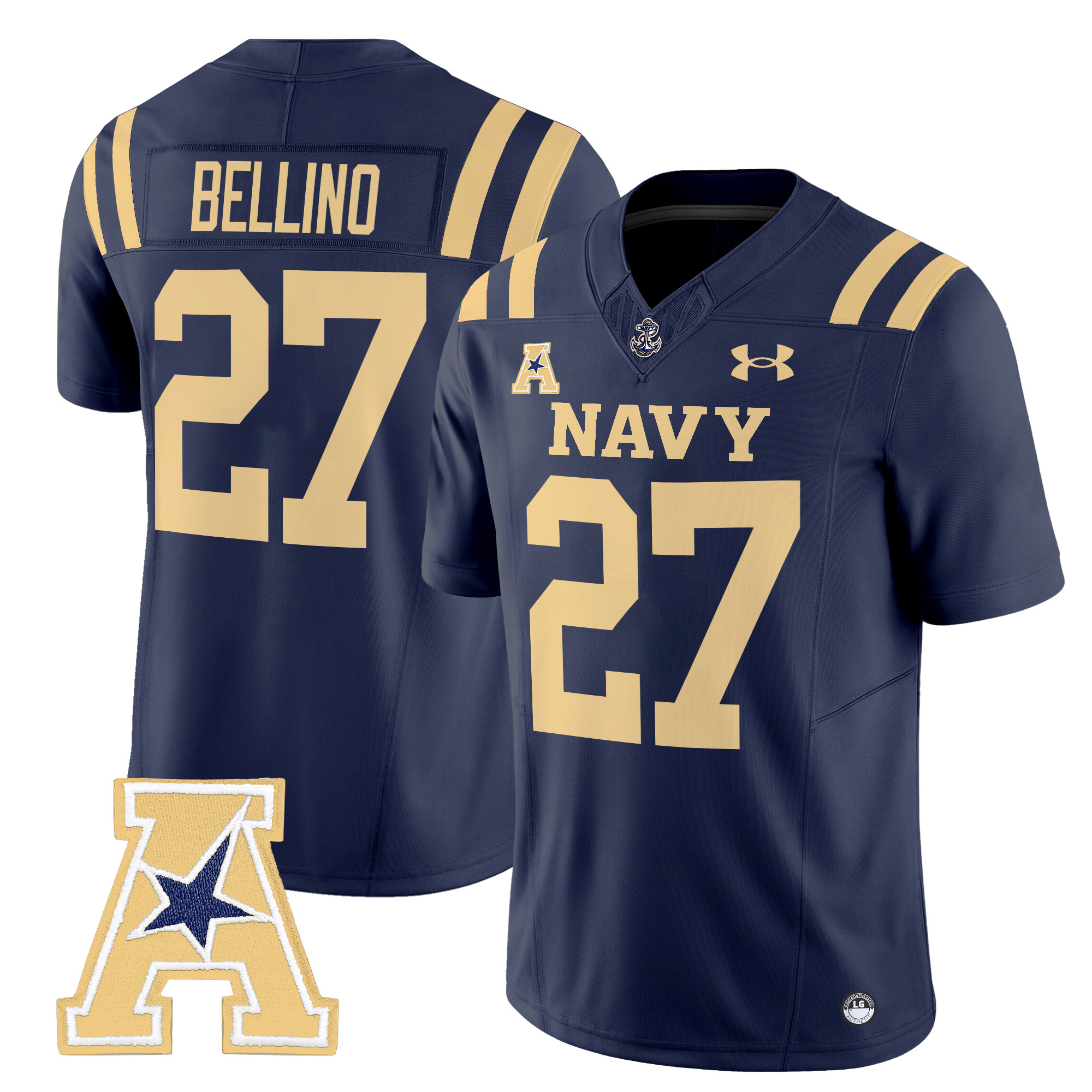 Men's Navy Midshipmen 2024 Vapor Limited Jersey V2 - All Stitched