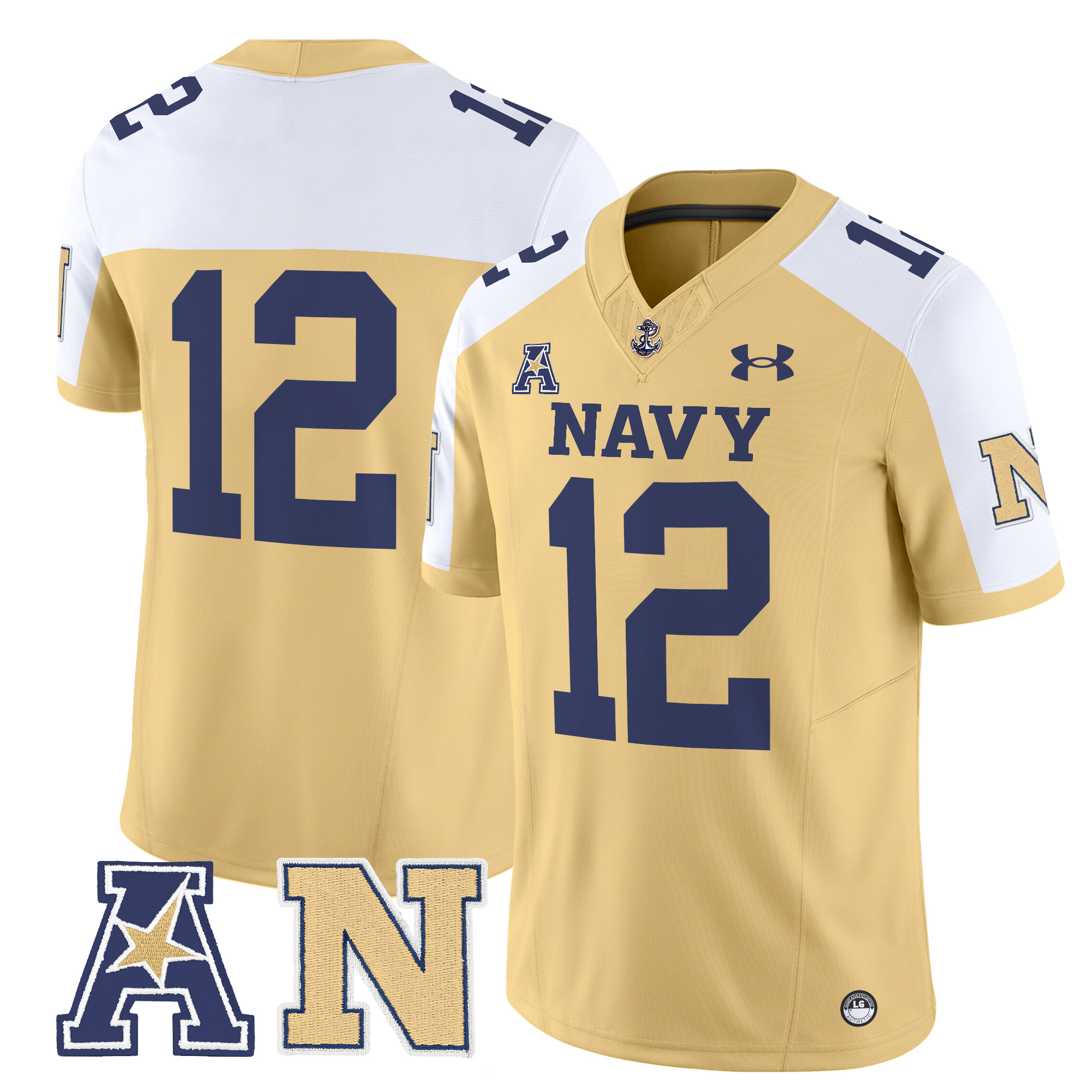 Men's Navy Midshipmen 2024 Vapor Limited Jersey V2 - All Stitched