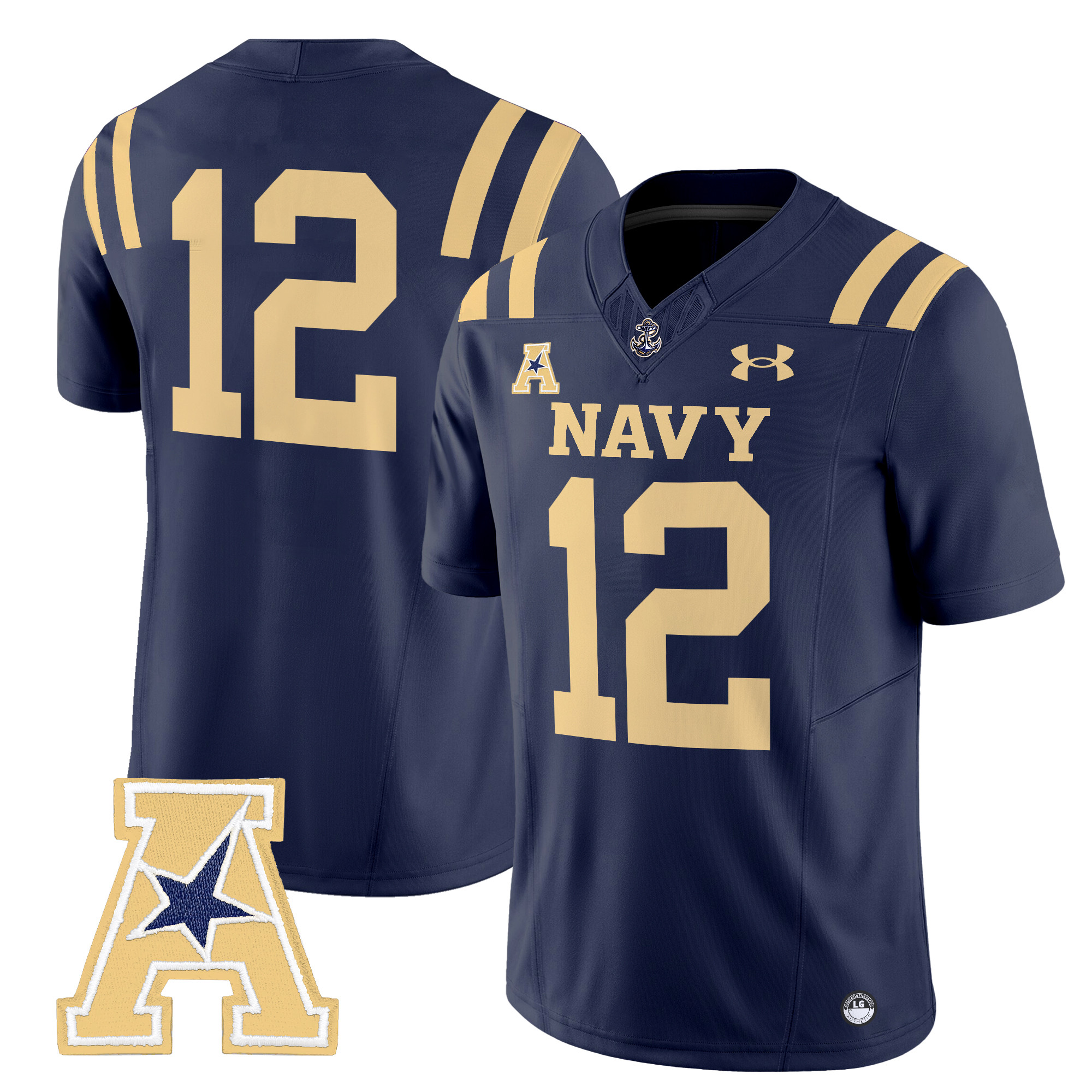 Men's Navy Midshipmen 2024 Vapor Limited Jersey V2 - All Stitched