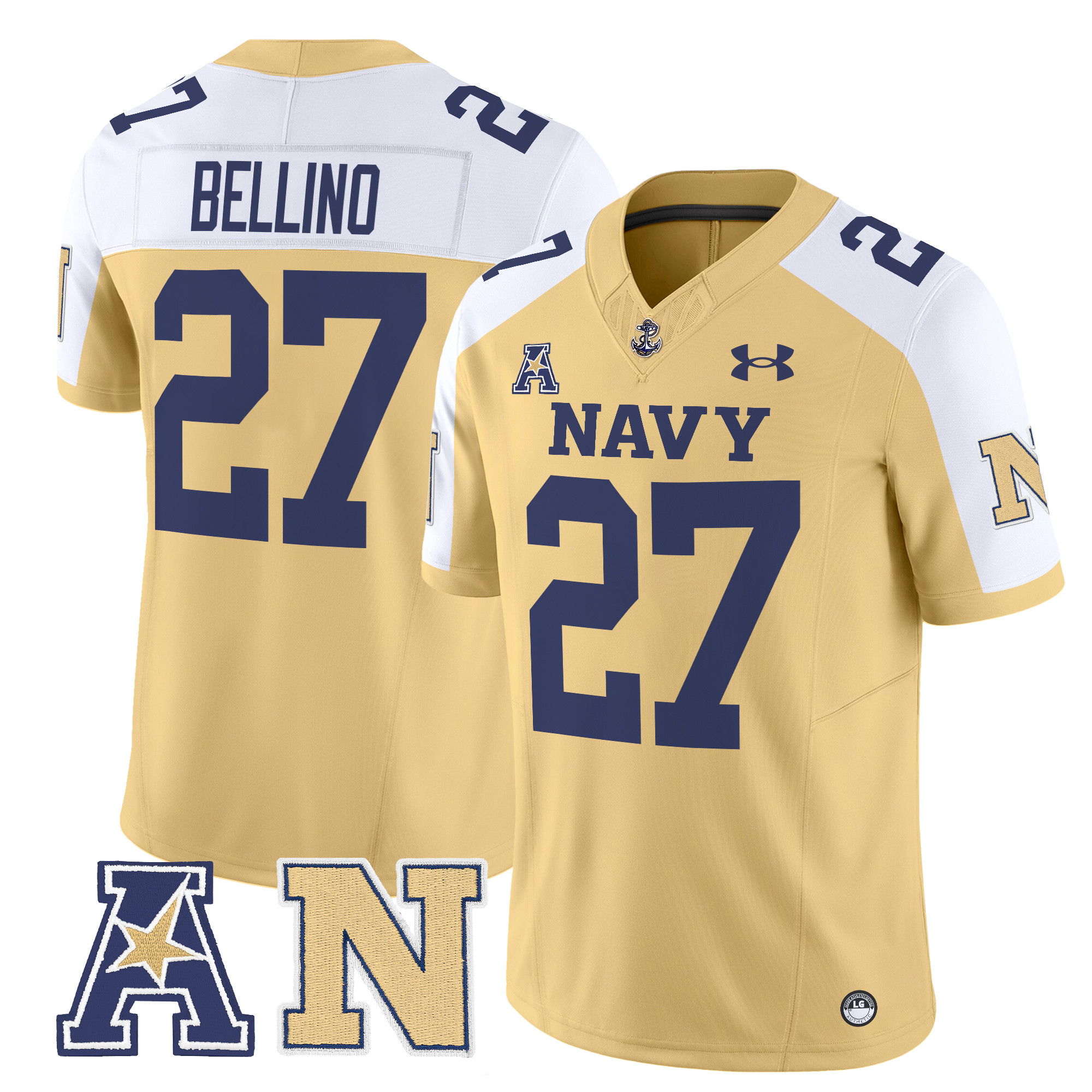 Men's Navy Midshipmen 2024 Vapor Limited Jersey V2 - All Stitched