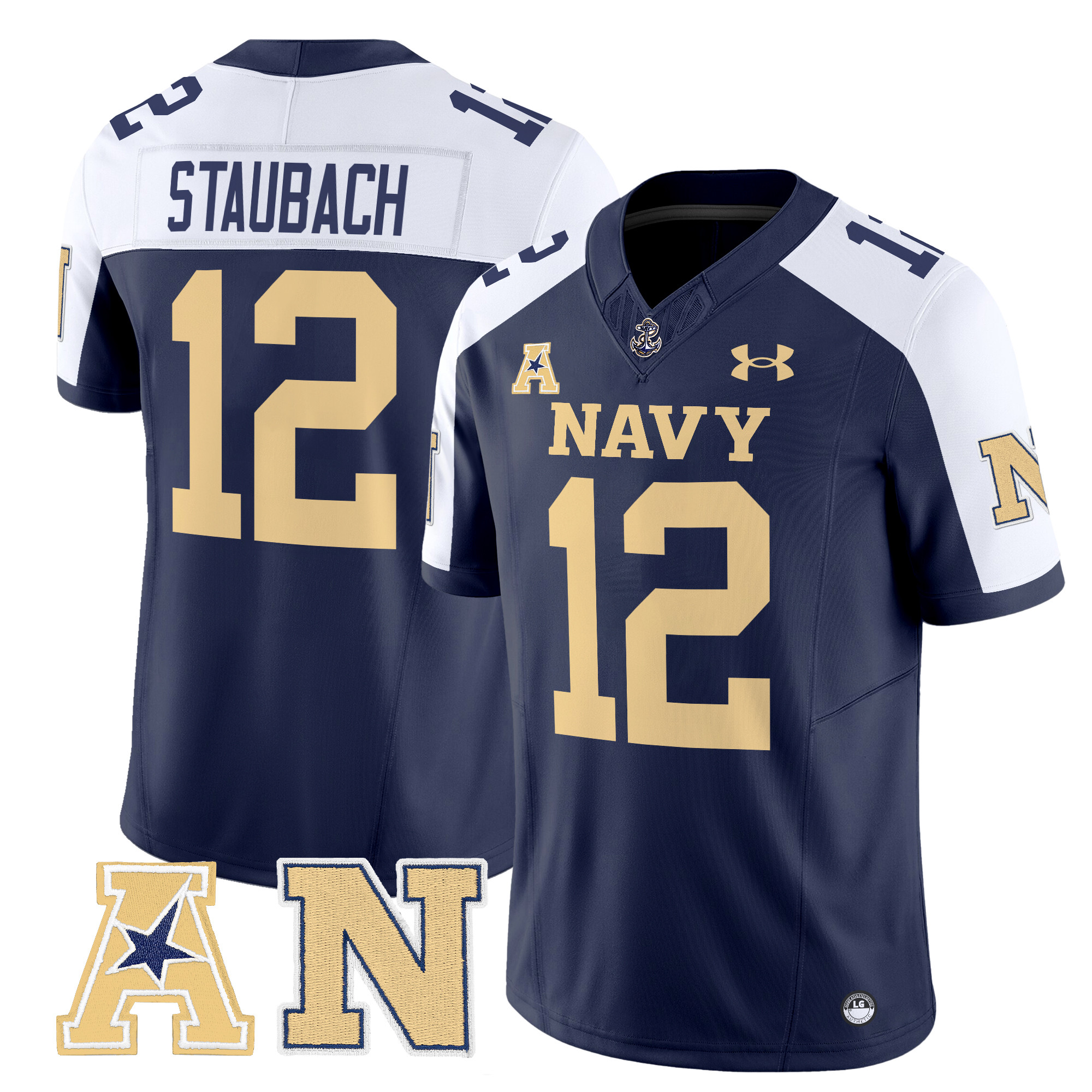 Men's Navy Midshipmen 2024 Vapor Limited Jersey V2 - All Stitched
