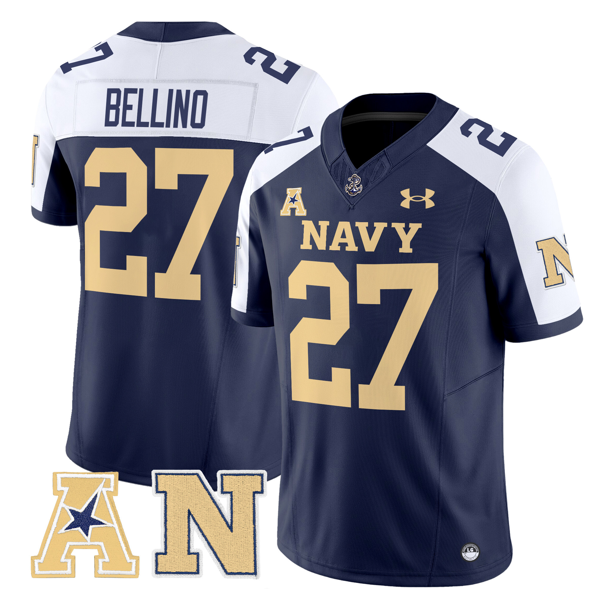 Men's Navy Midshipmen 2024 Vapor Limited Jersey V2 - All Stitched