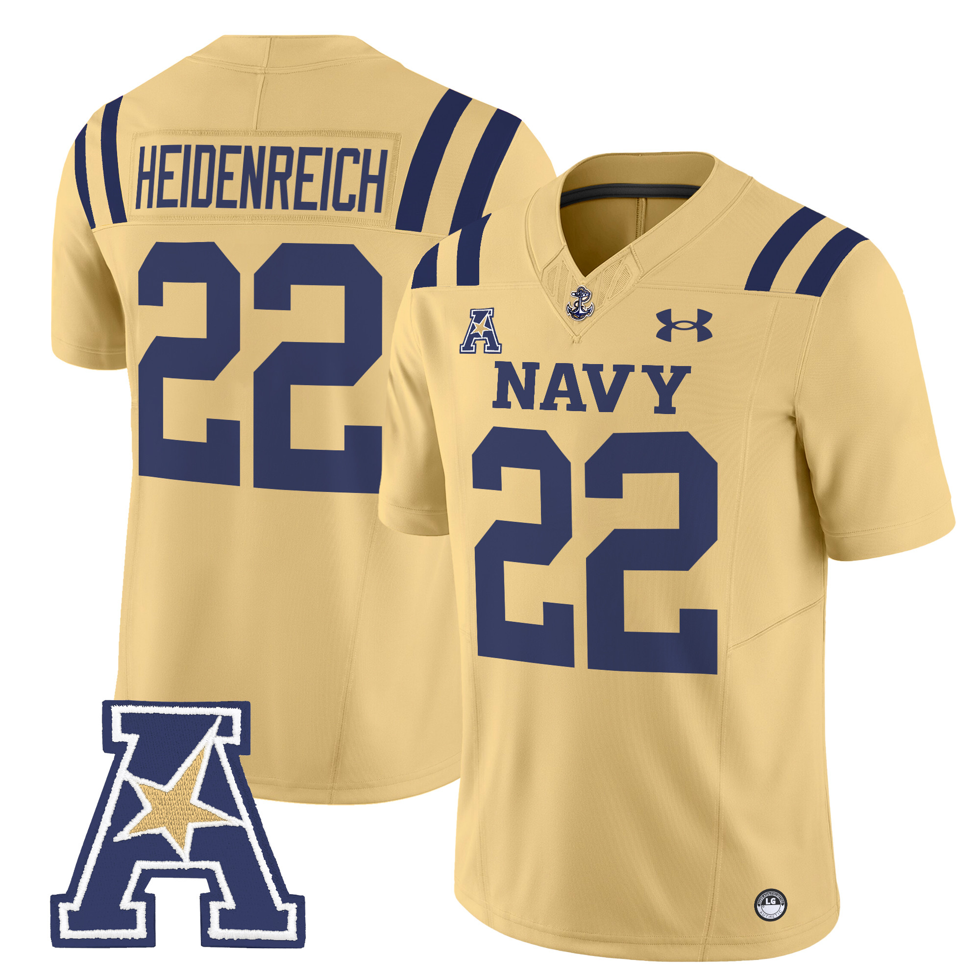 Men's Navy Midshipmen 2024 Vapor Limited Jersey V2 - All Stitched