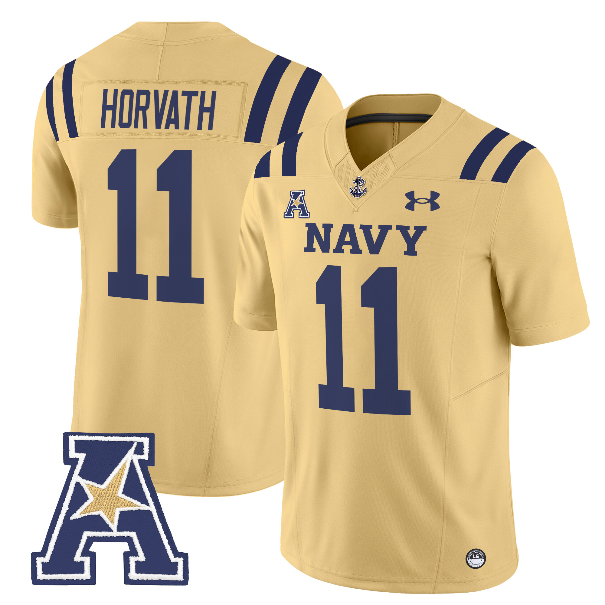 Men's Navy Midshipmen 2024 Vapor Limited Jersey V2 - All Stitched