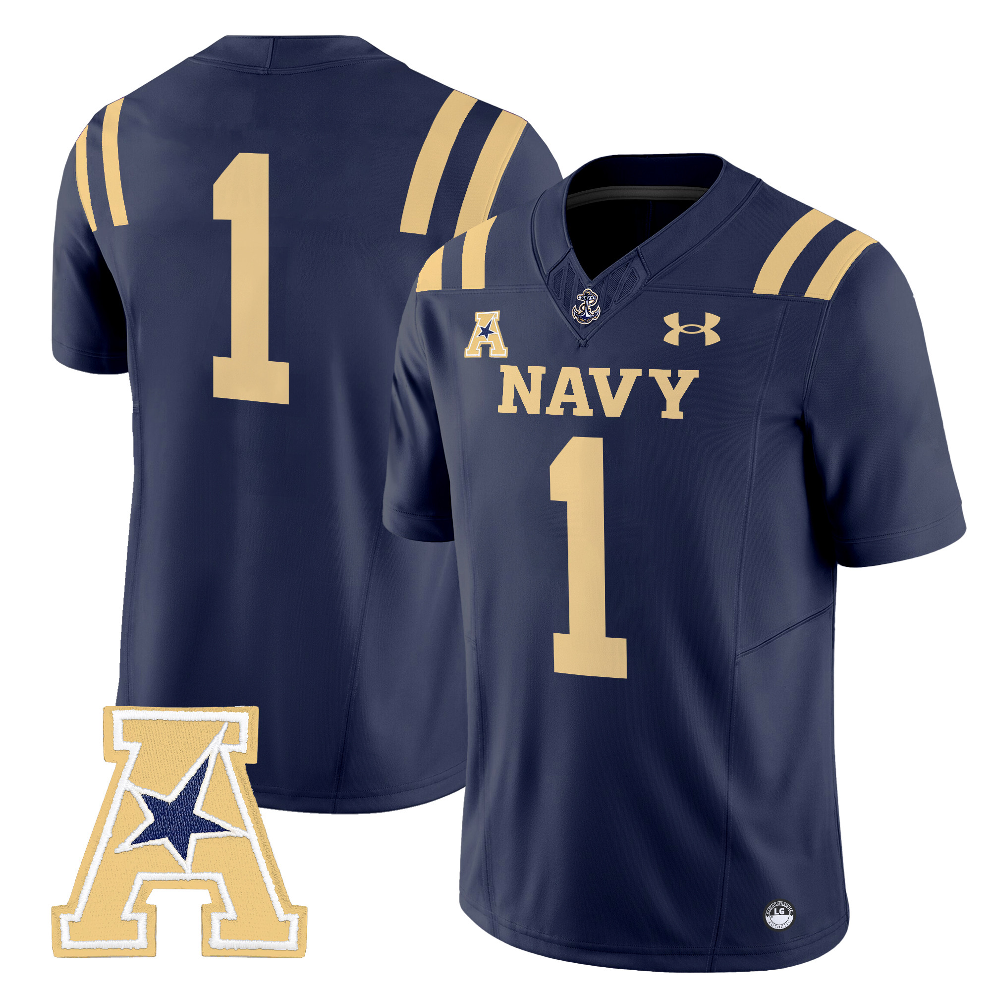 Men's Navy Midshipmen 2024 Vapor Limited Jersey V2 - All Stitched
