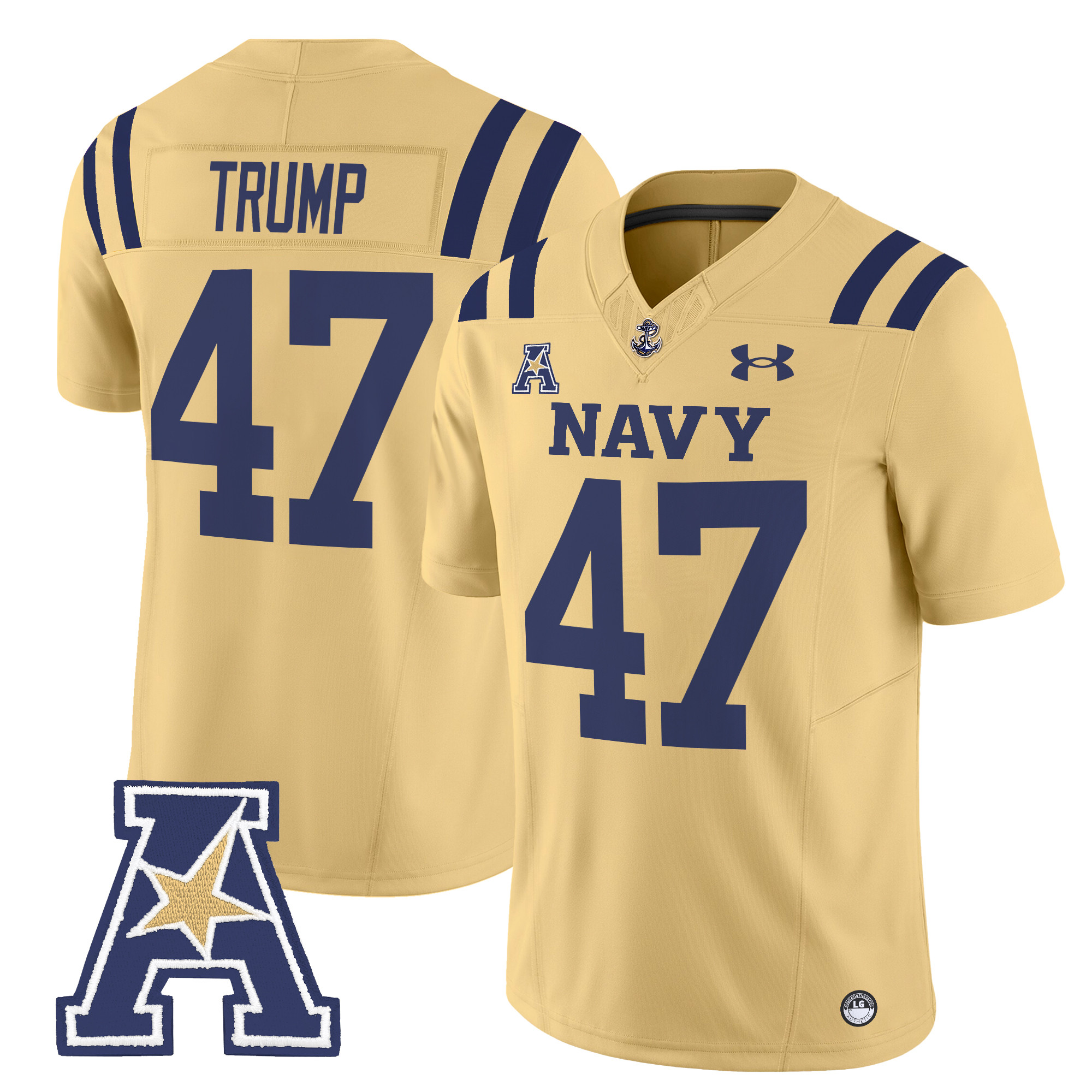 Men's Navy Midshipmen 2024 Vapor Limited Jersey V2 - All Stitched