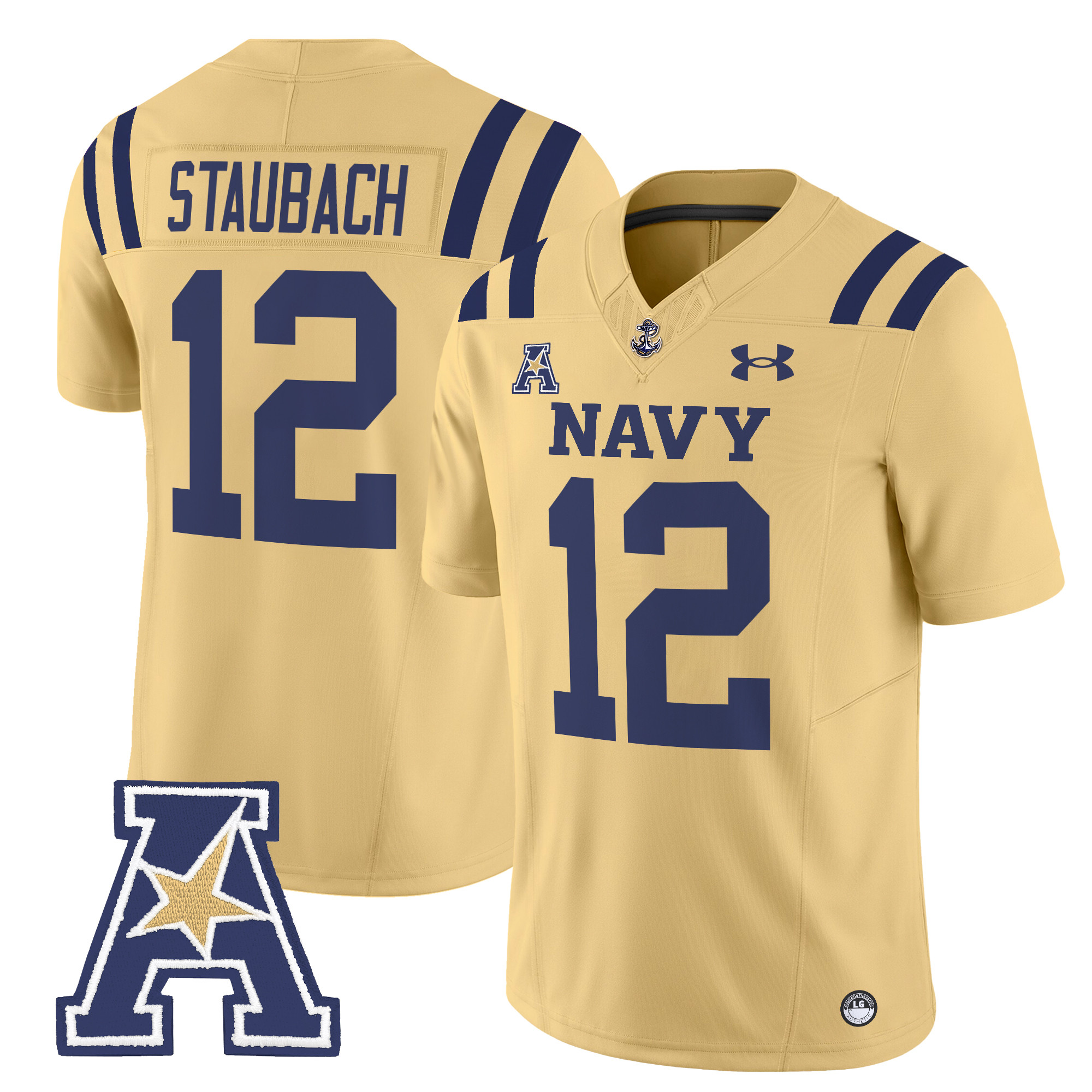 Men's Navy Midshipmen 2024 Vapor Limited Jersey V2 - All Stitched