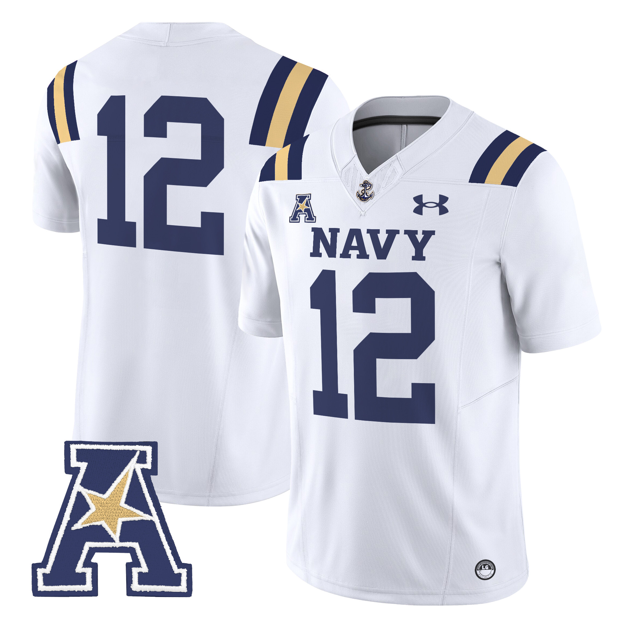 Men's Navy Midshipmen 2024 Vapor Limited Jersey V2 - All Stitched
