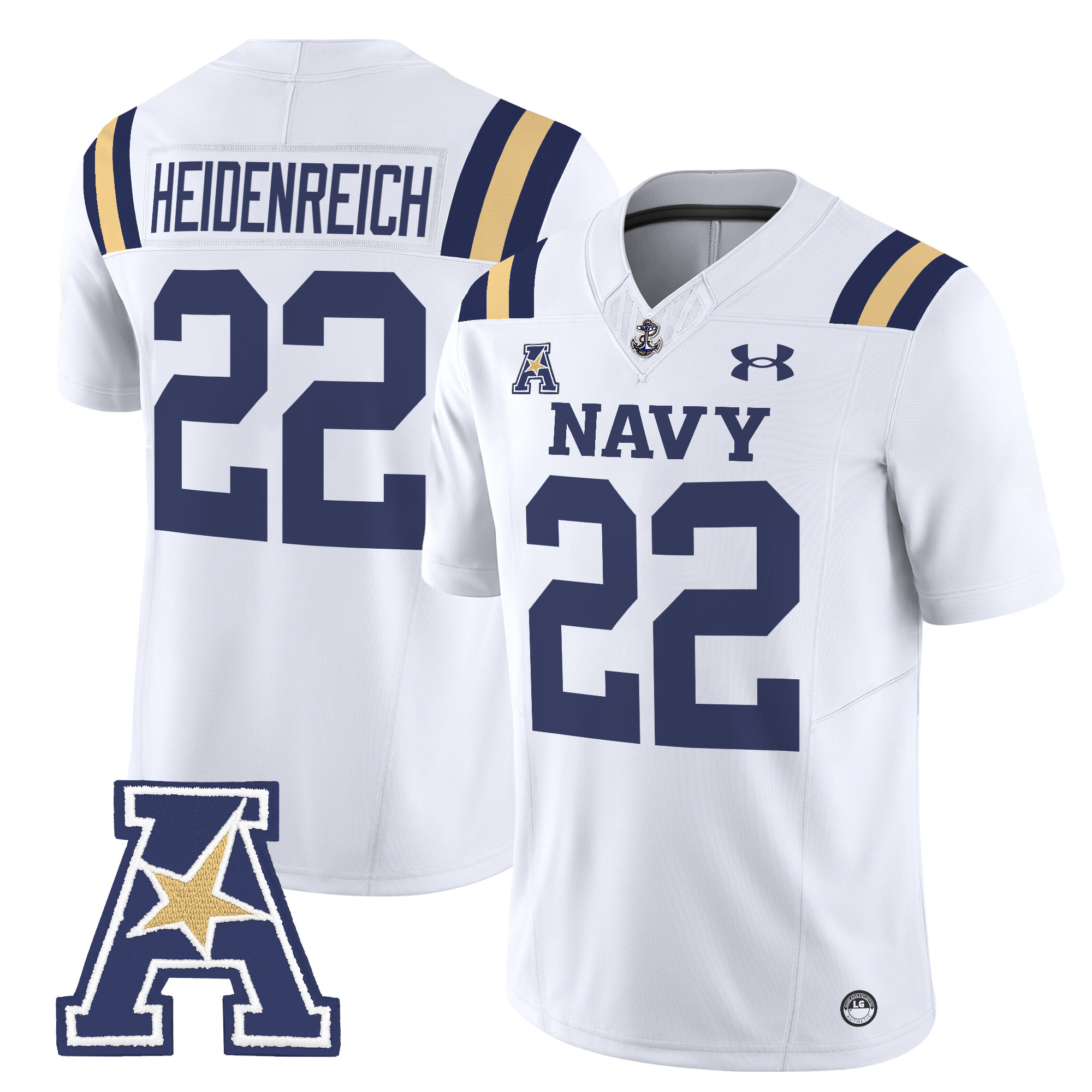 Men's Navy Midshipmen 2024 Vapor Limited Jersey V2 - All Stitched