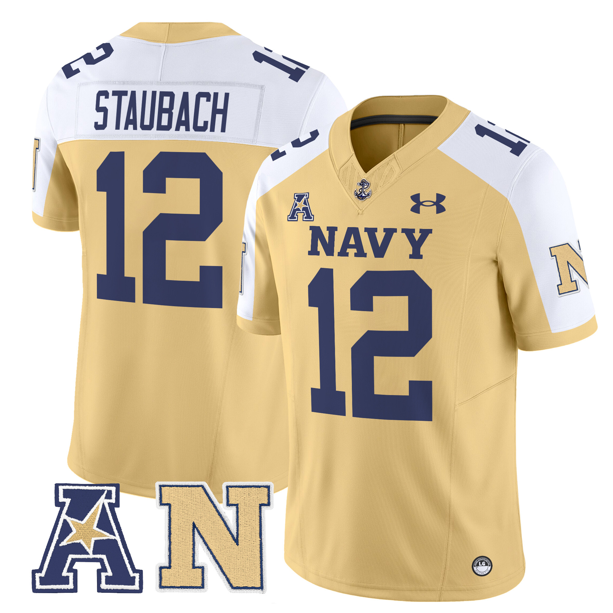 Men's Navy Midshipmen 2024 Vapor Limited Jersey V2 - All Stitched