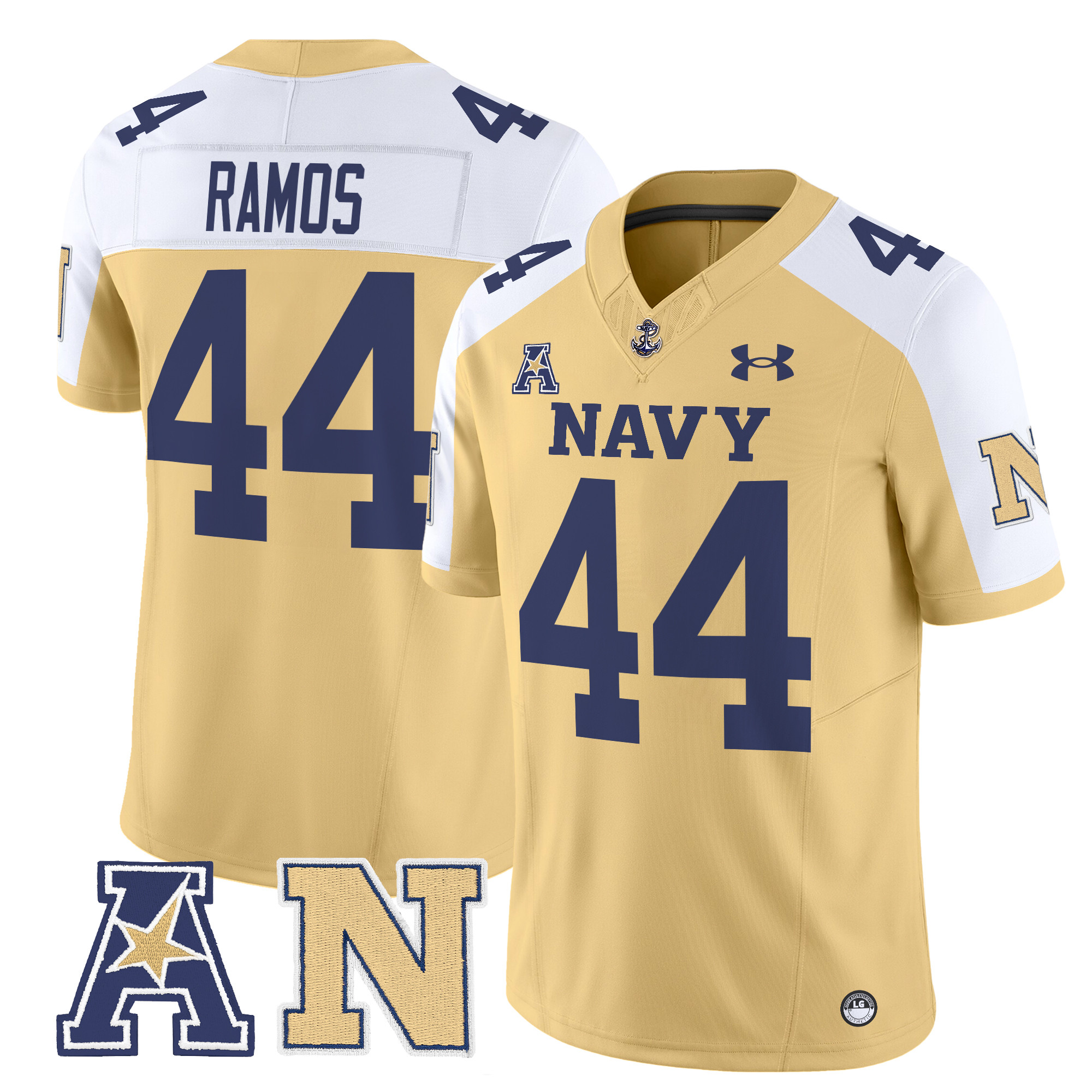 Men's Navy Midshipmen 2024 Vapor Limited Jersey V2 - All Stitched