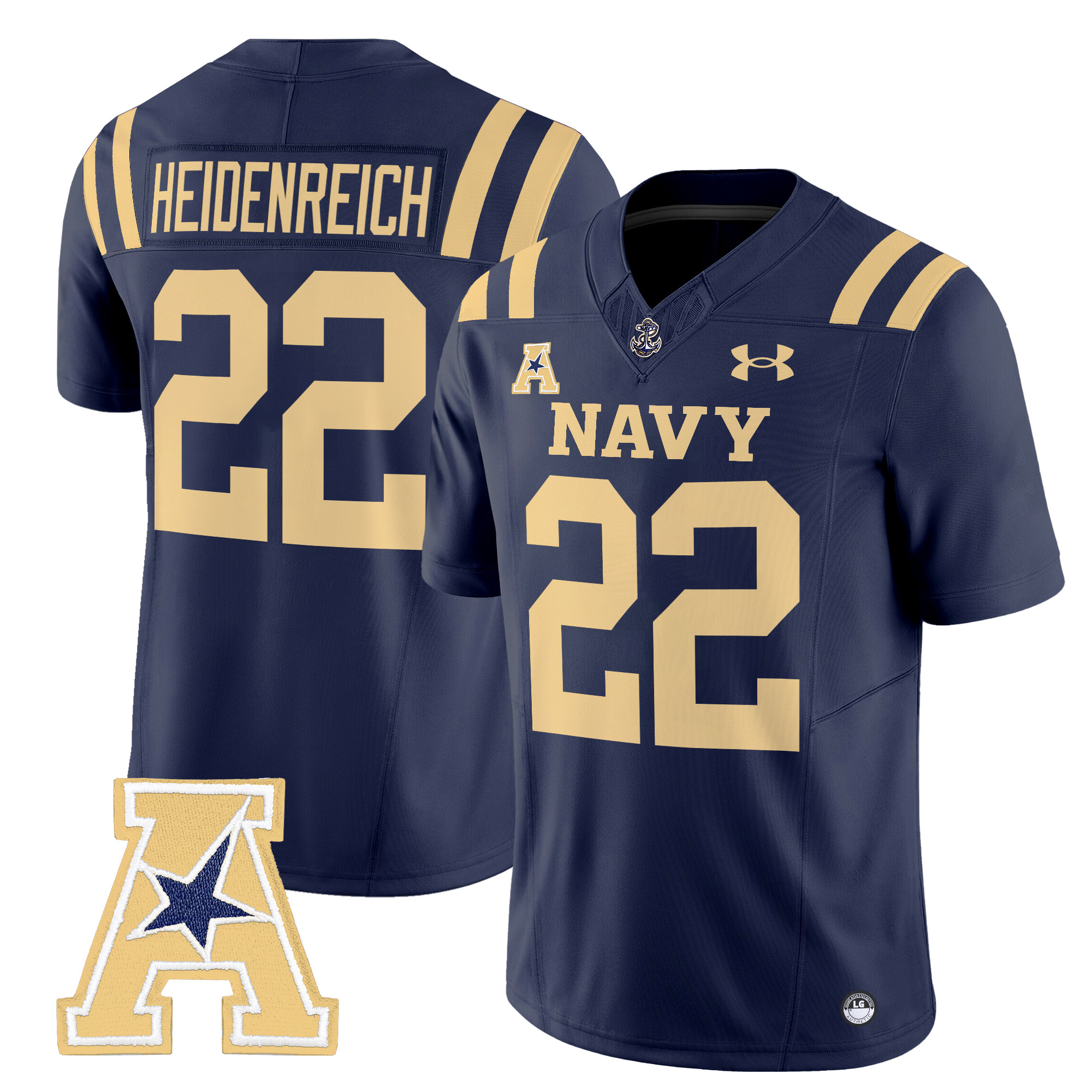 Men's Navy Midshipmen 2024 Vapor Limited Jersey V2 - All Stitched