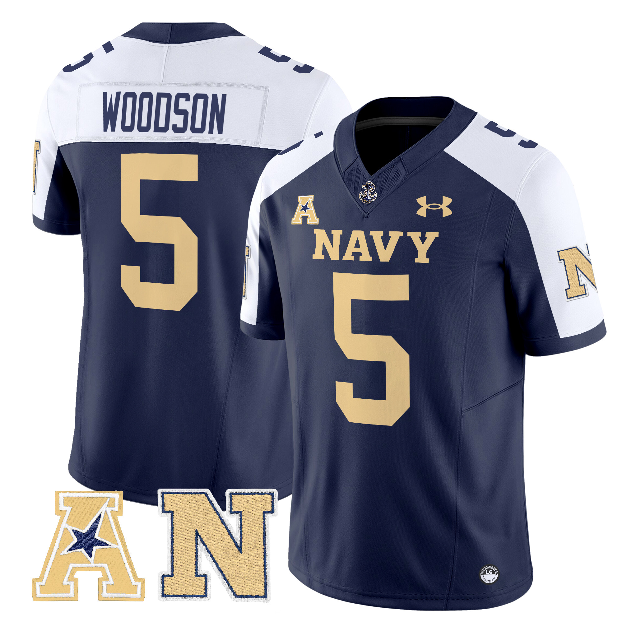 Men's Navy Midshipmen 2024 Vapor Limited Jersey V2 - All Stitched