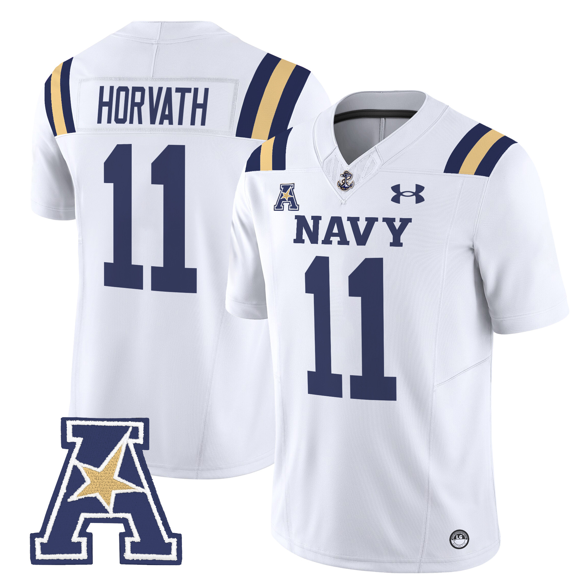 Men's Navy Midshipmen 2024 Vapor Limited Jersey V2 - All Stitched