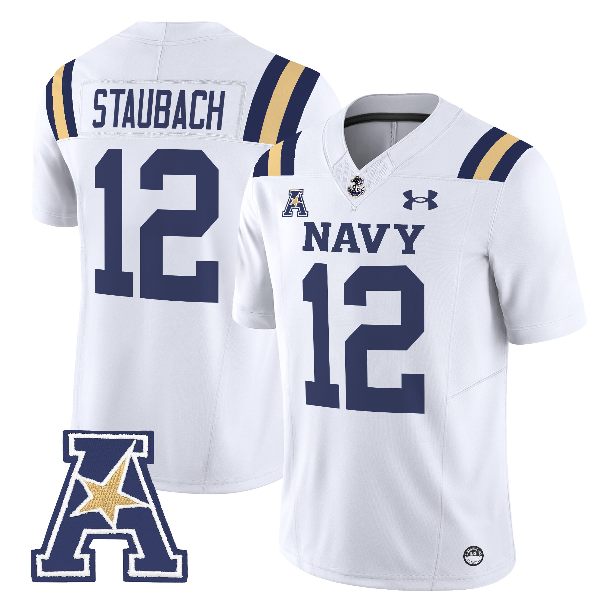 Men's Navy Midshipmen 2024 Vapor Limited Jersey V2 - All Stitched