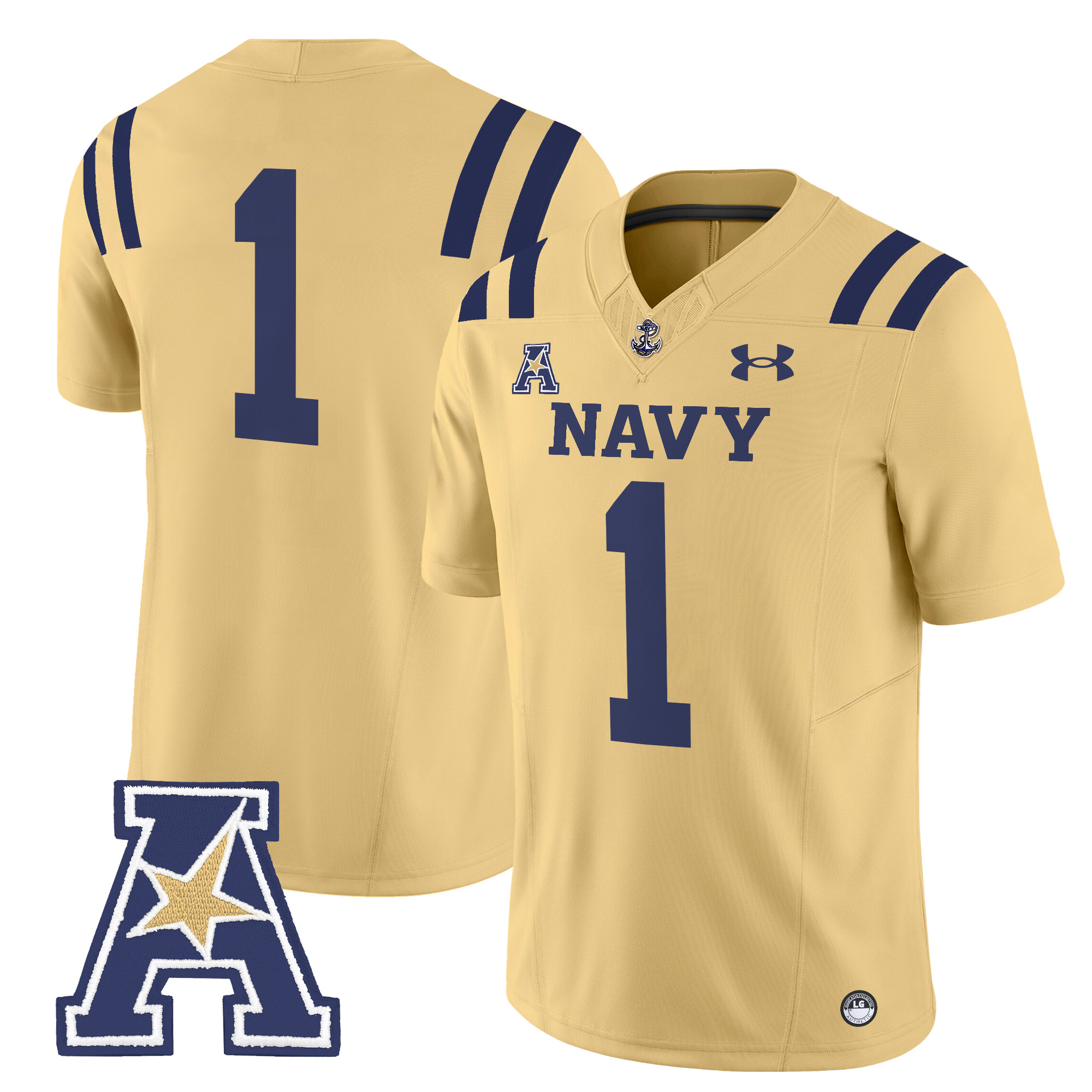 Men's Navy Midshipmen 2024 Vapor Limited Jersey V2 - All Stitched