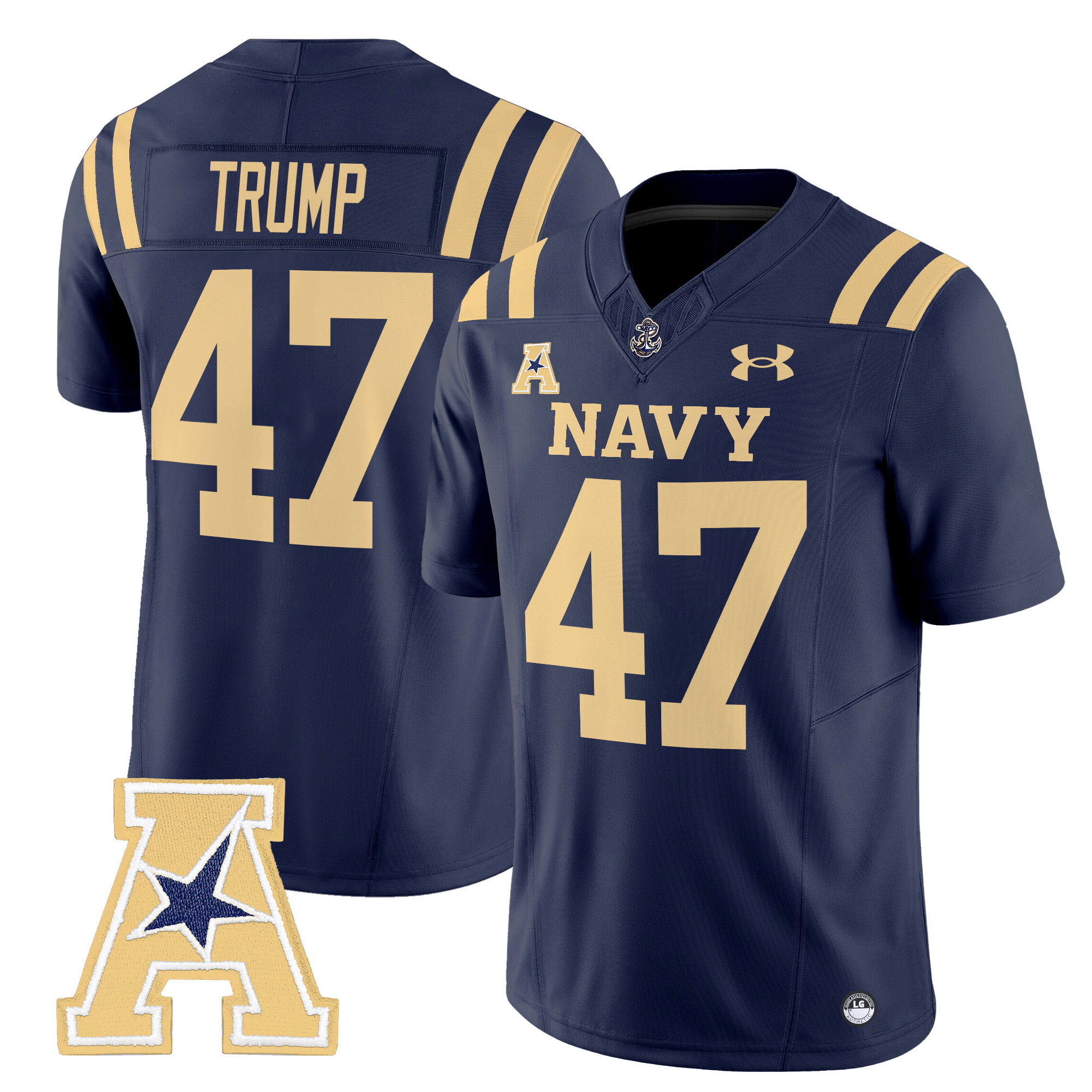 Men's Navy Midshipmen 2024 Vapor Limited Jersey V2 - All Stitched