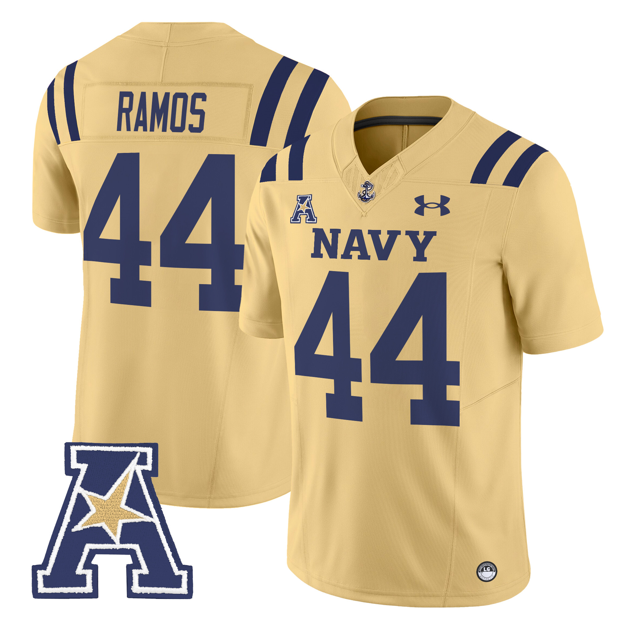 Men's Navy Midshipmen 2024 Vapor Limited Jersey V2 - All Stitched