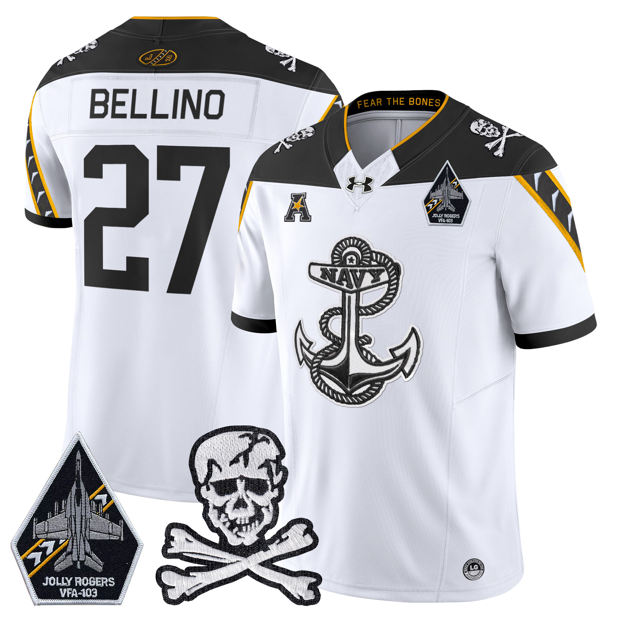Men's Navy Midshipmen 2024 Vapor Limited Jersey V4 - All Stitched