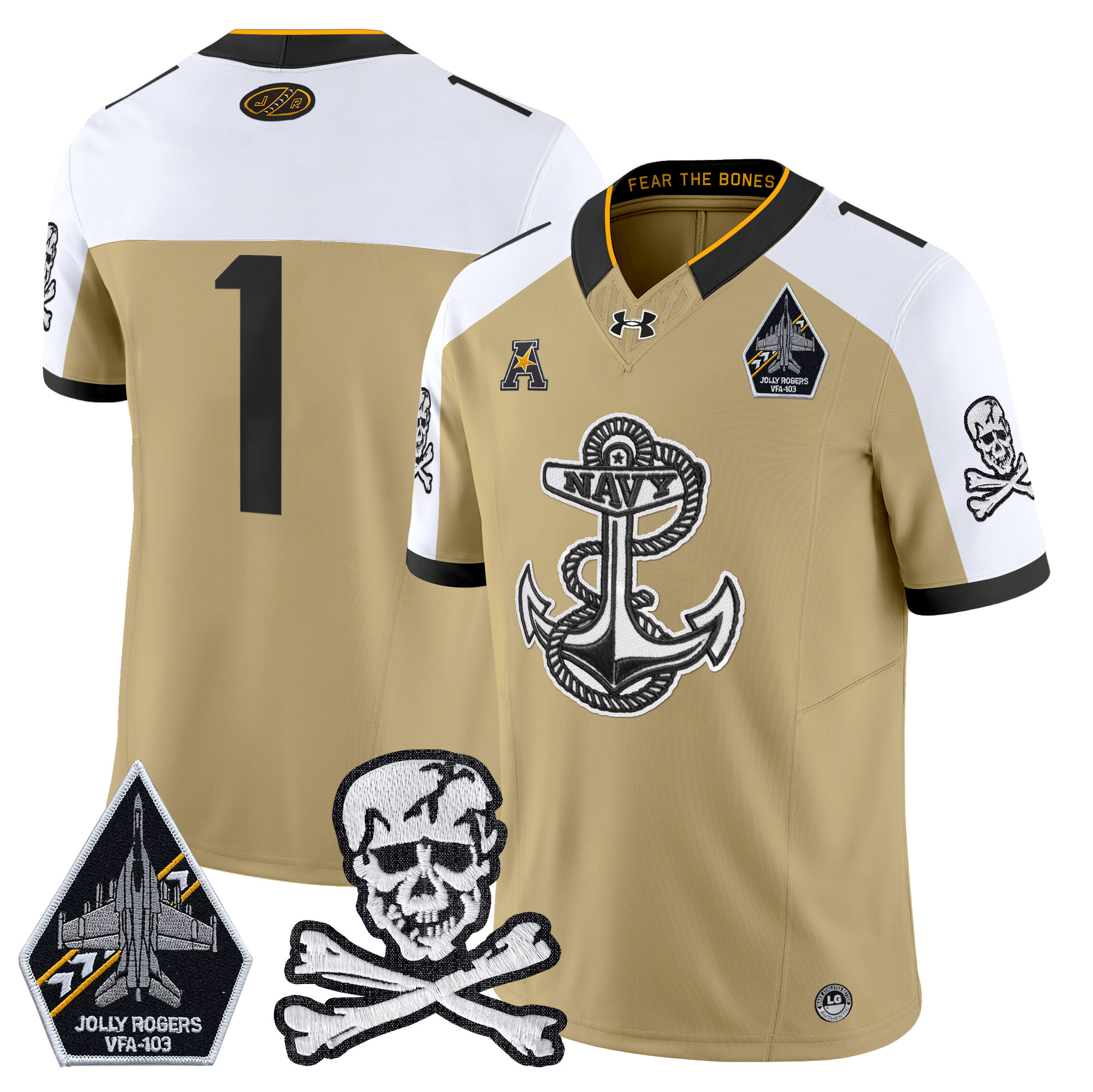 Men's Navy Midshipmen 2024 Vapor Limited Jersey V4 - All Stitched