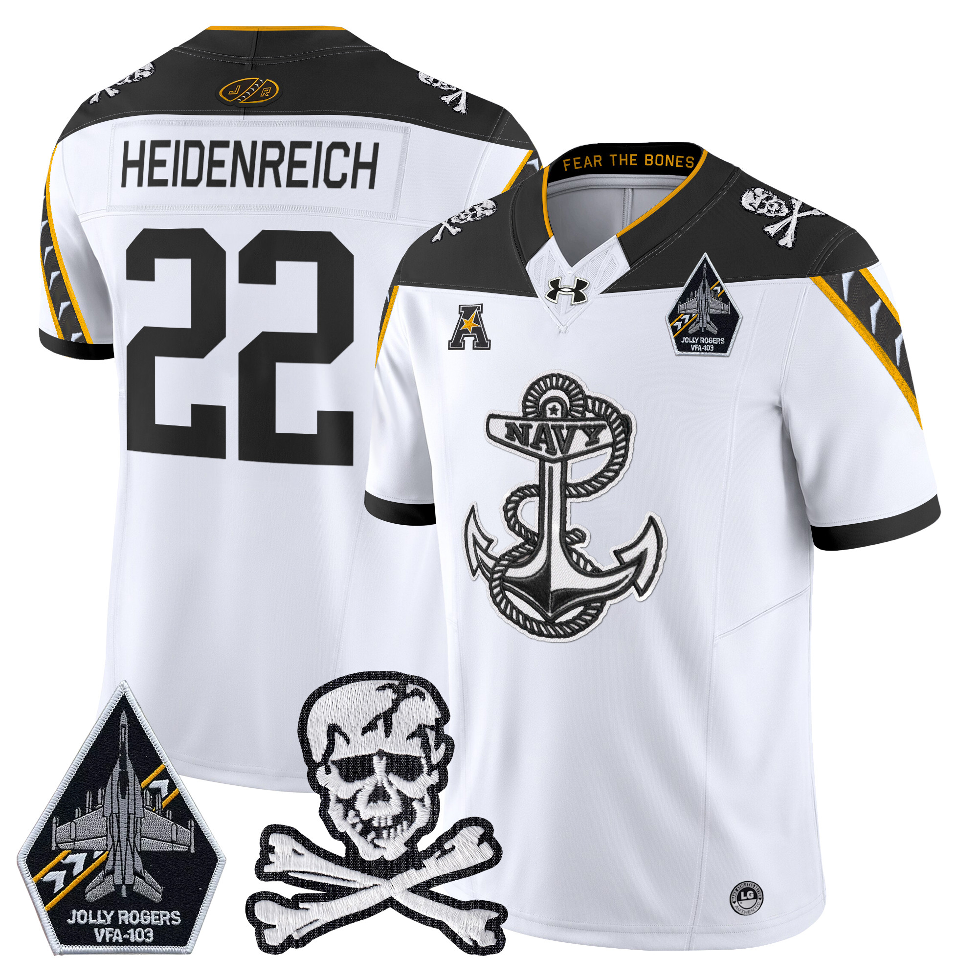 Men's Navy Midshipmen 2024 Vapor Limited Jersey V4 - All Stitched