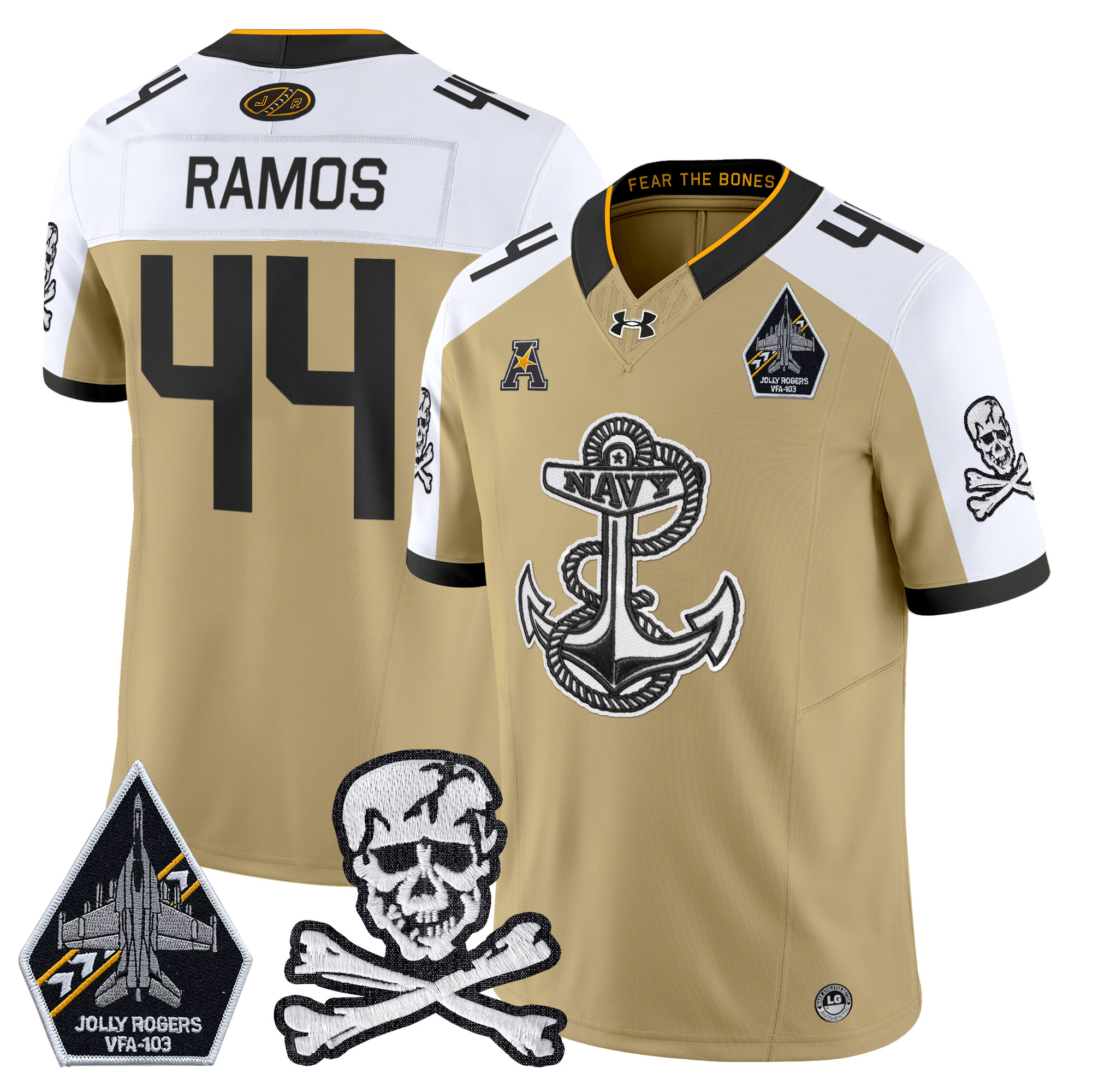 Men's Navy Midshipmen 2024 Vapor Limited Jersey V4 - All Stitched