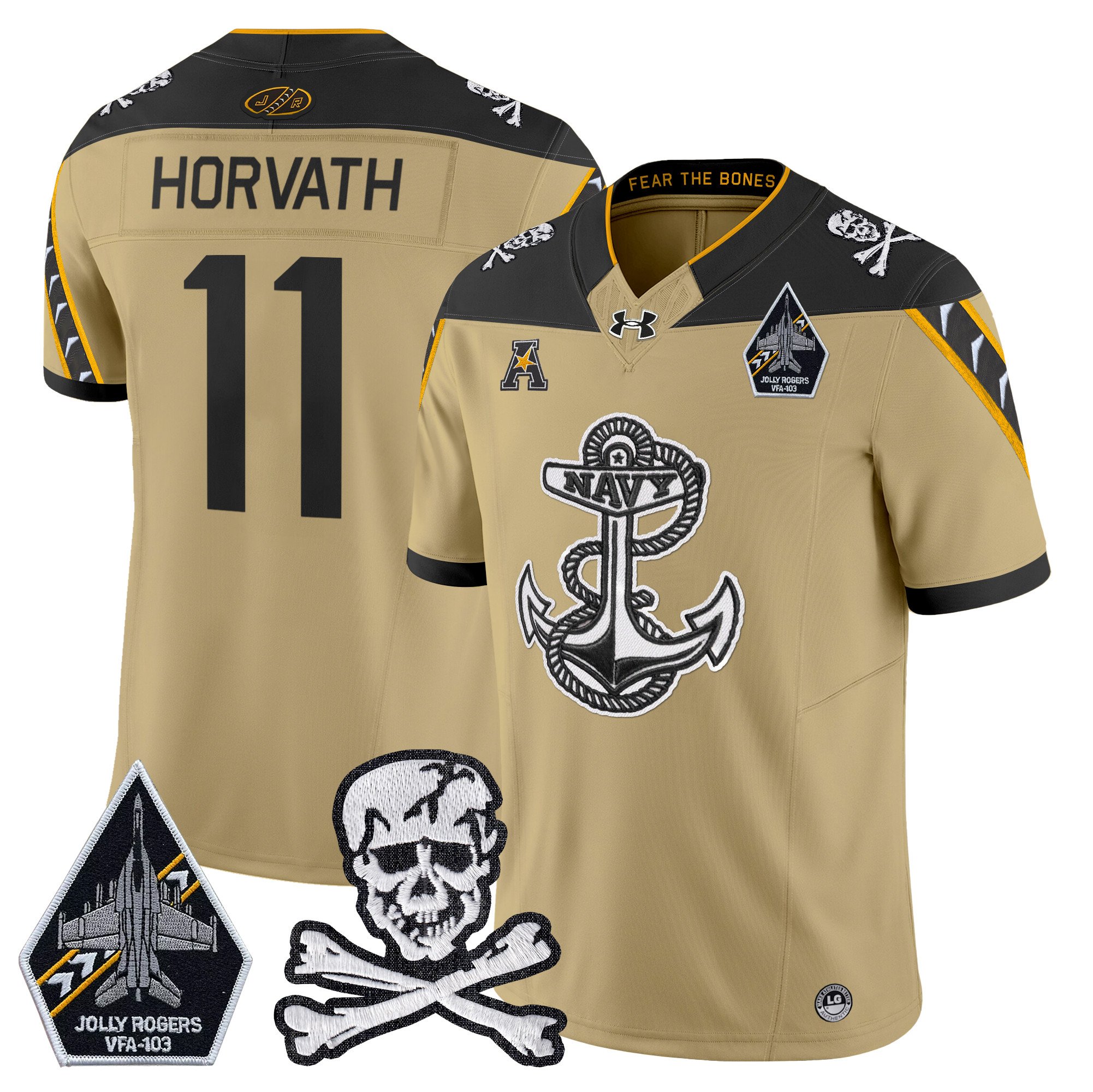 Men's Navy Midshipmen 2024 Vapor Limited Jersey V4 - All Stitched