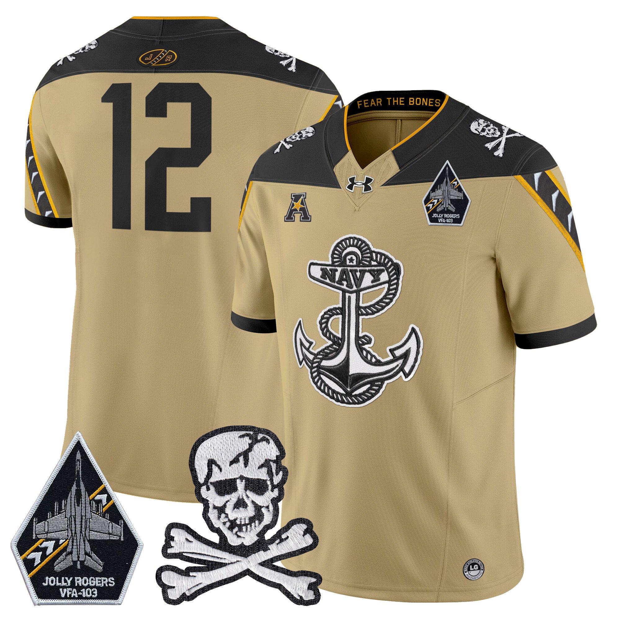 Men's Navy Midshipmen 2024 Vapor Limited Jersey V4 - All Stitched