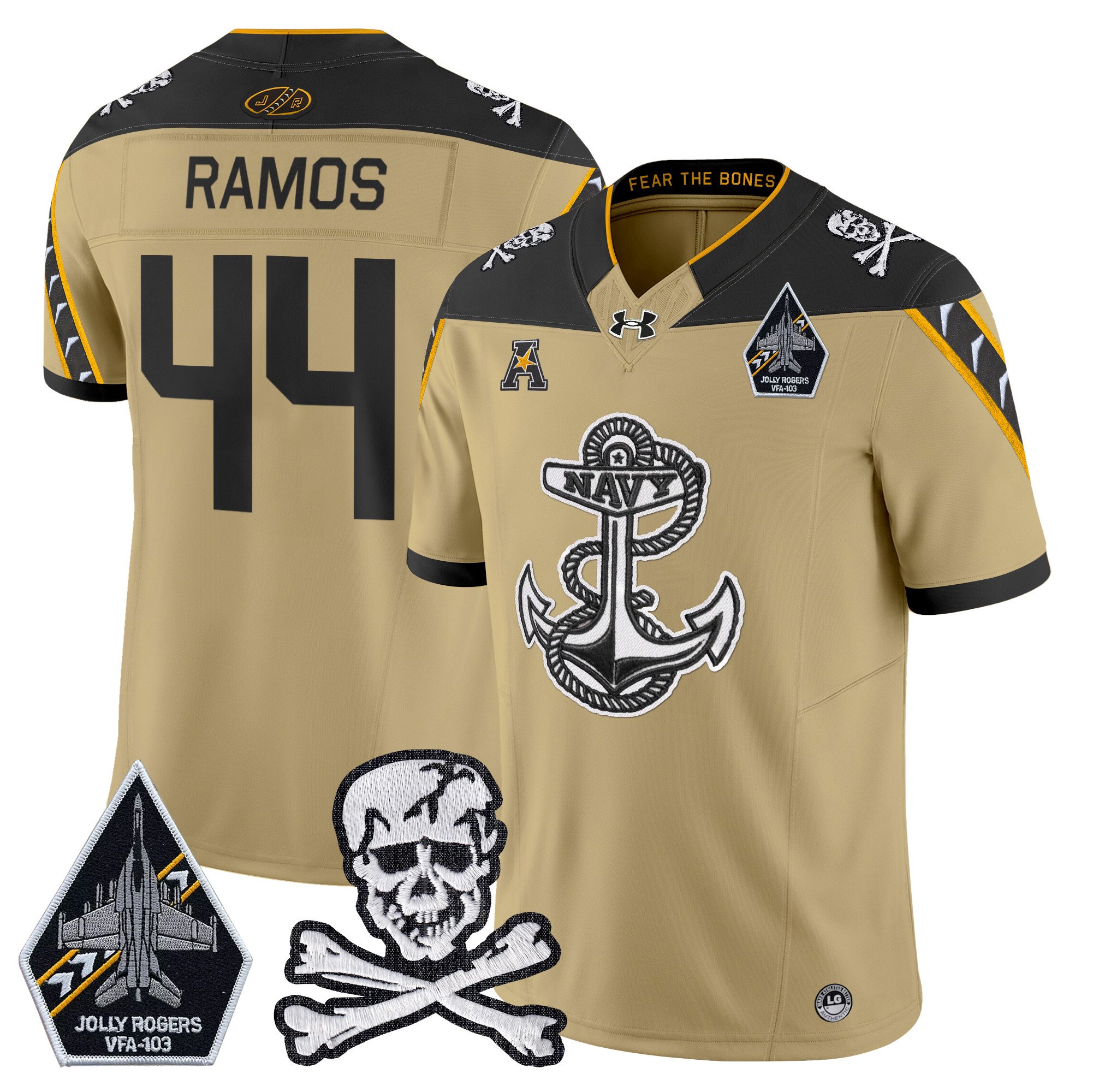 Men's Navy Midshipmen 2024 Vapor Limited Jersey V4 - All Stitched