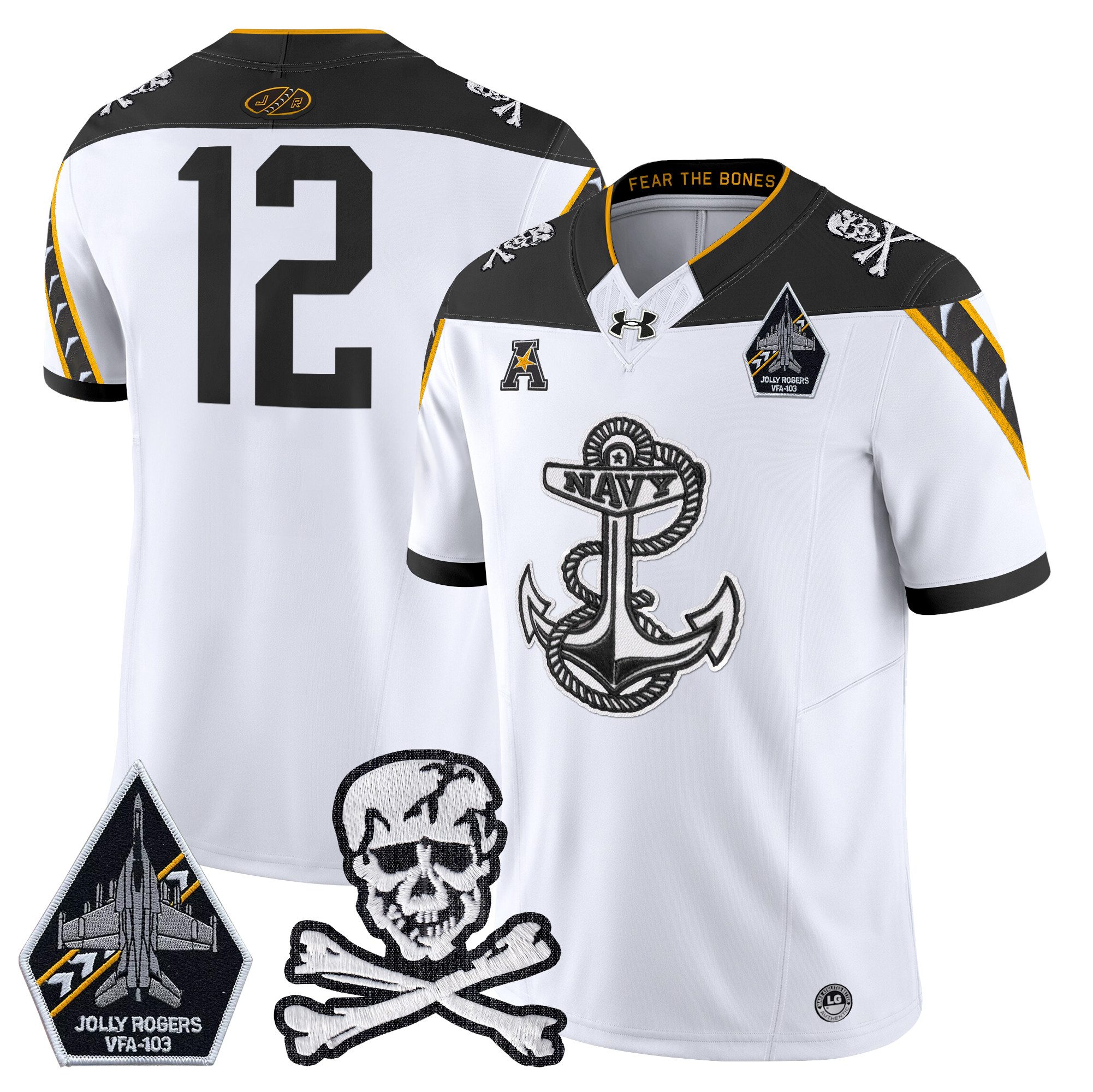 Men's Navy Midshipmen 2024 Vapor Limited Jersey V4 - All Stitched