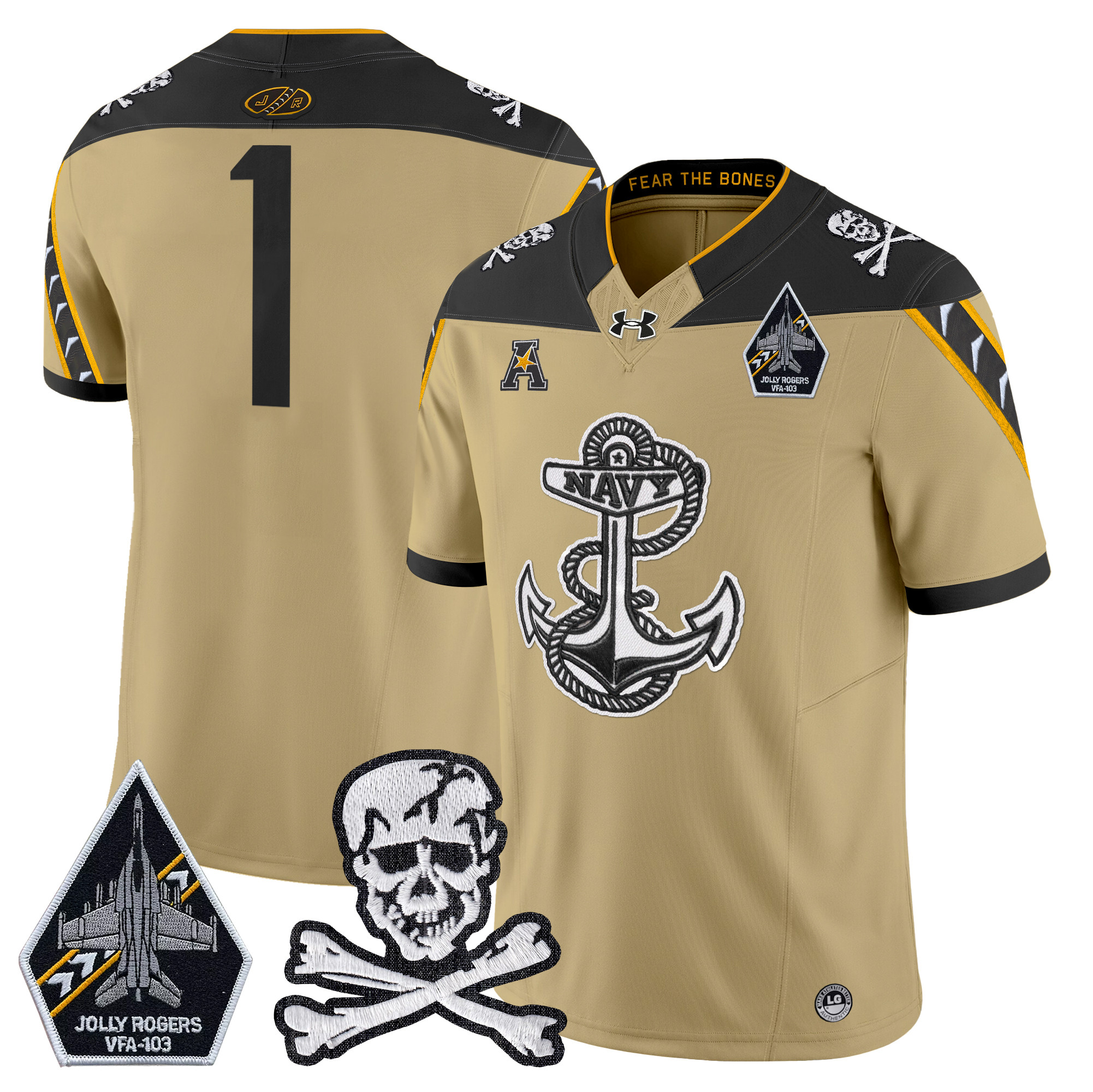 Men's Navy Midshipmen 2024 Vapor Limited Jersey V4 - All Stitched